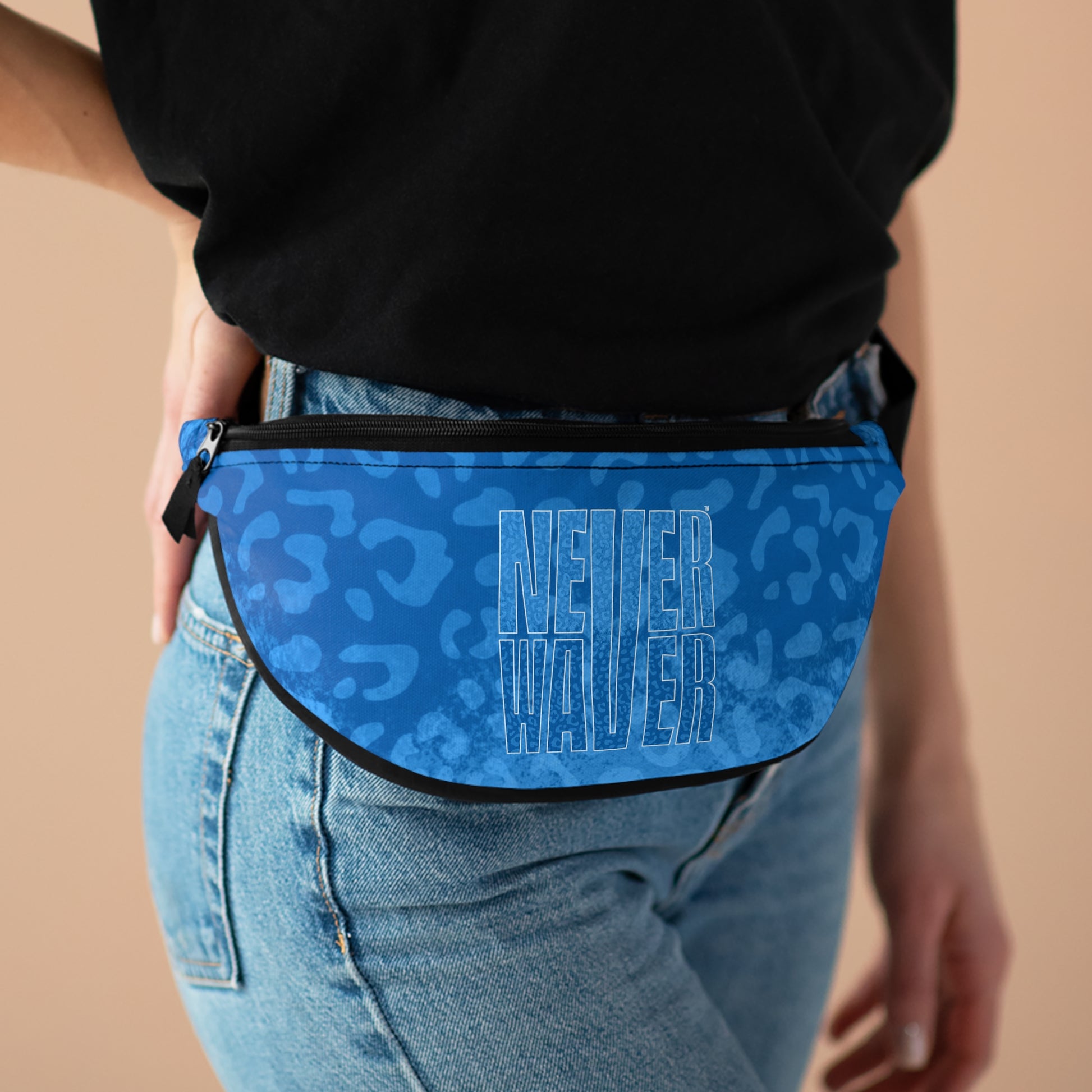 Never Waver Blue Leopard Fanny Pack - Never Waver