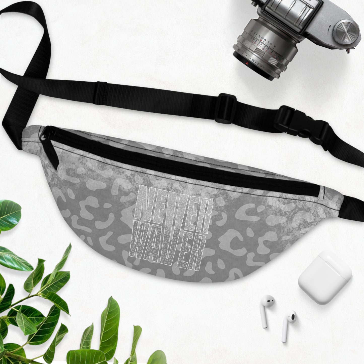 Never Waver Gray Leopard Fanny Pack - Never Waver