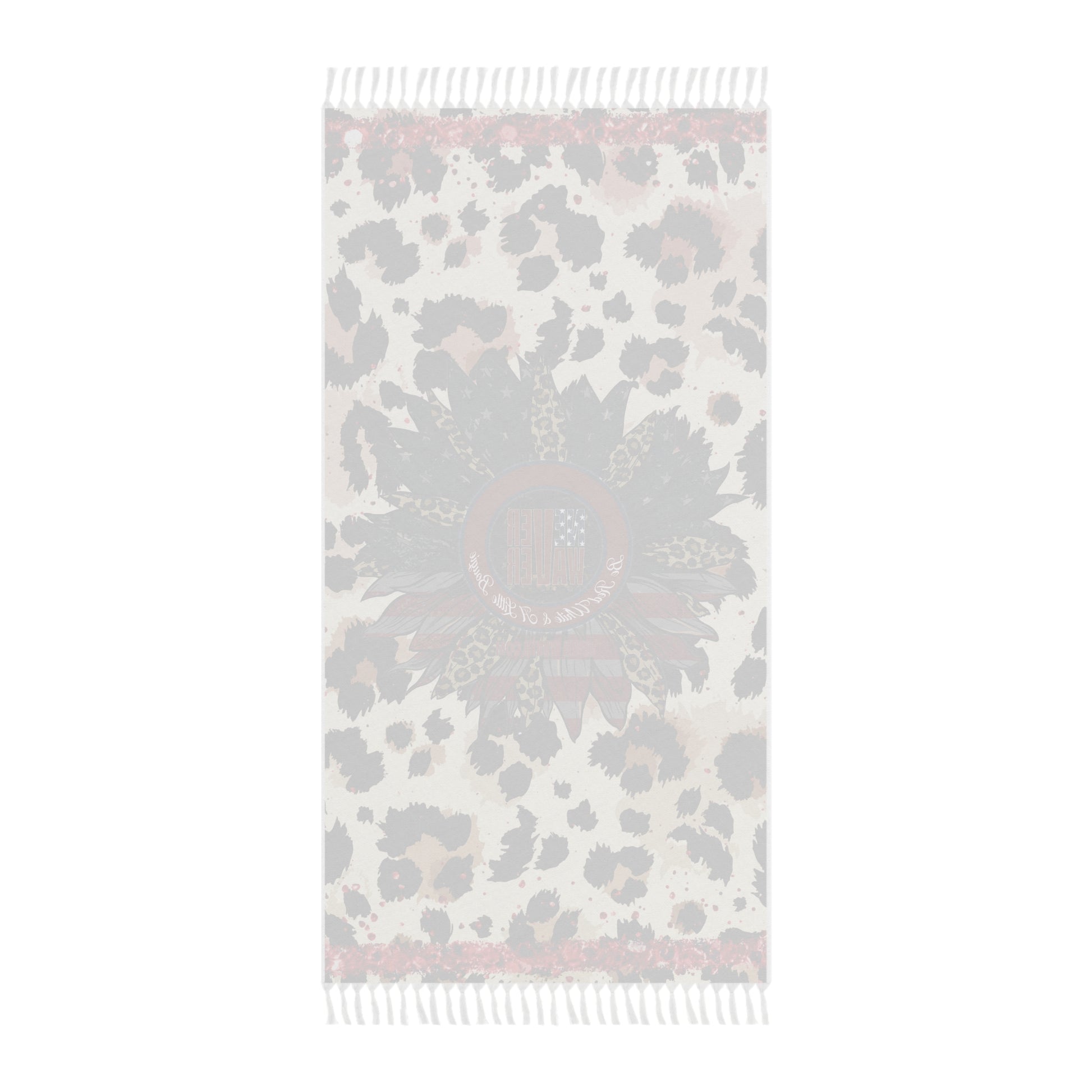 Never Waver Be Be Red White & A Little Bougie Boho Beach Towel with Floral and Animal Print Design - Never Waver
