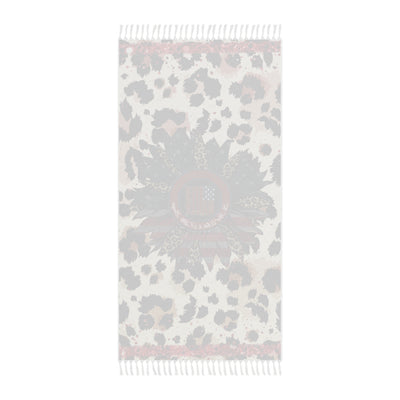 Never Waver Be Be Red White & A Little Bougie Boho Beach Towel with Floral and Animal Print Design - Never Waver