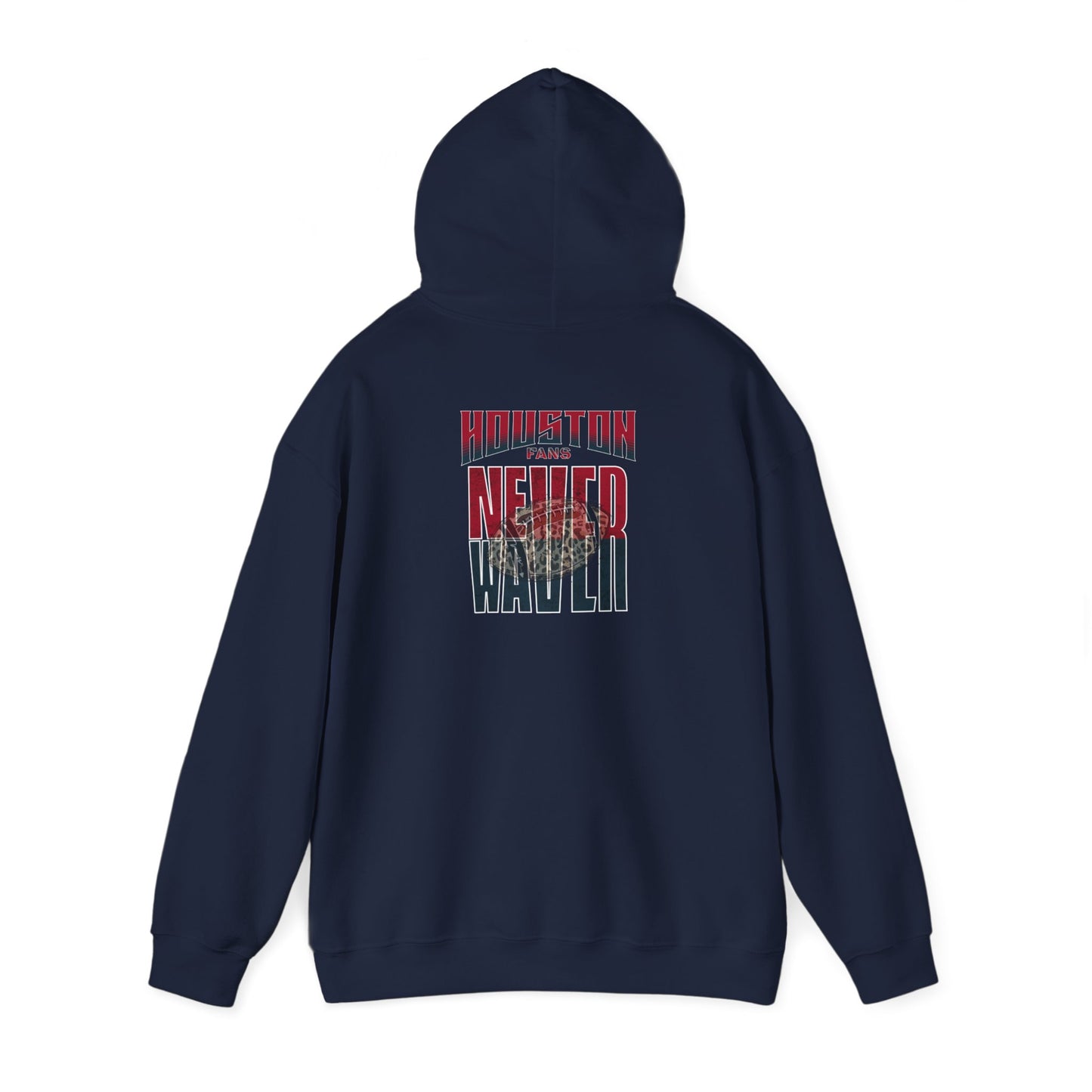Huston Fans Never Waver W-Leopard Football Unisex Heavy Blend™ Hooded Sweatshirt - Never Waver