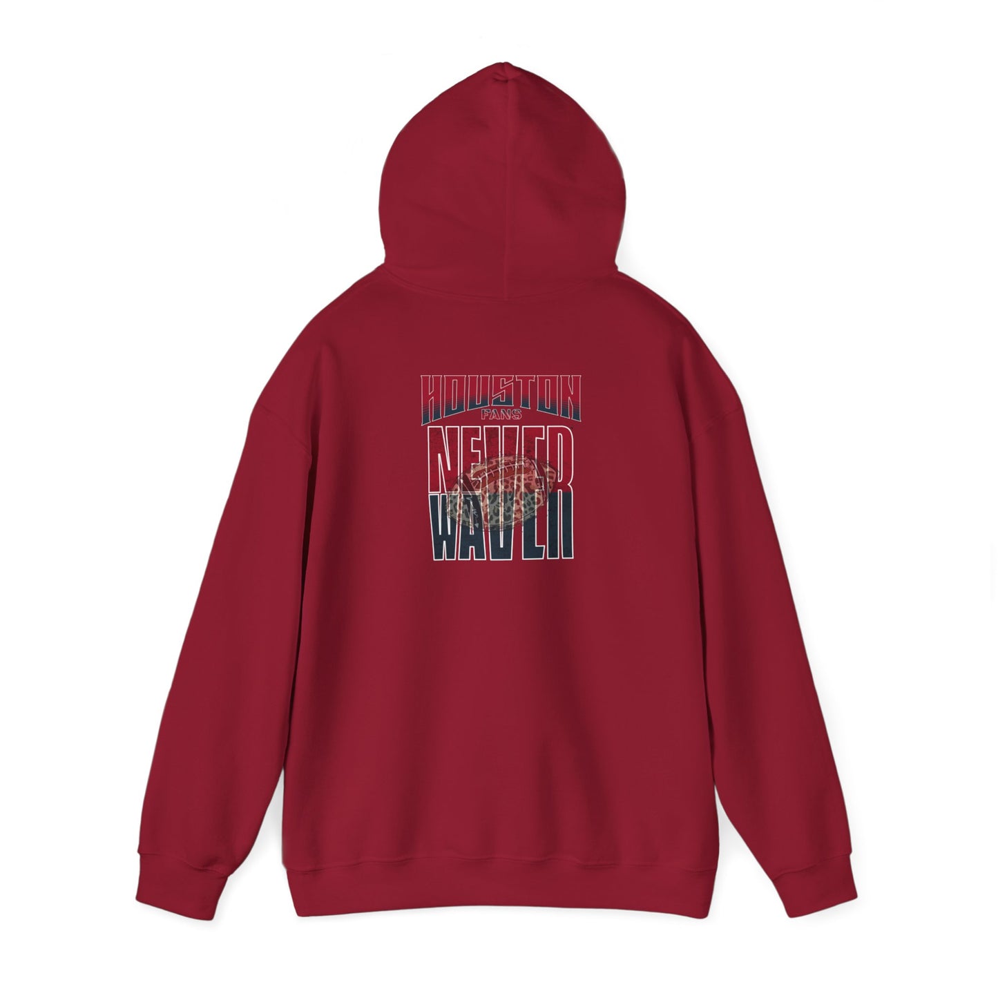 Huston Fans Never Waver W-Leopard Football Unisex Heavy Blend™ Hooded Sweatshirt - Never Waver