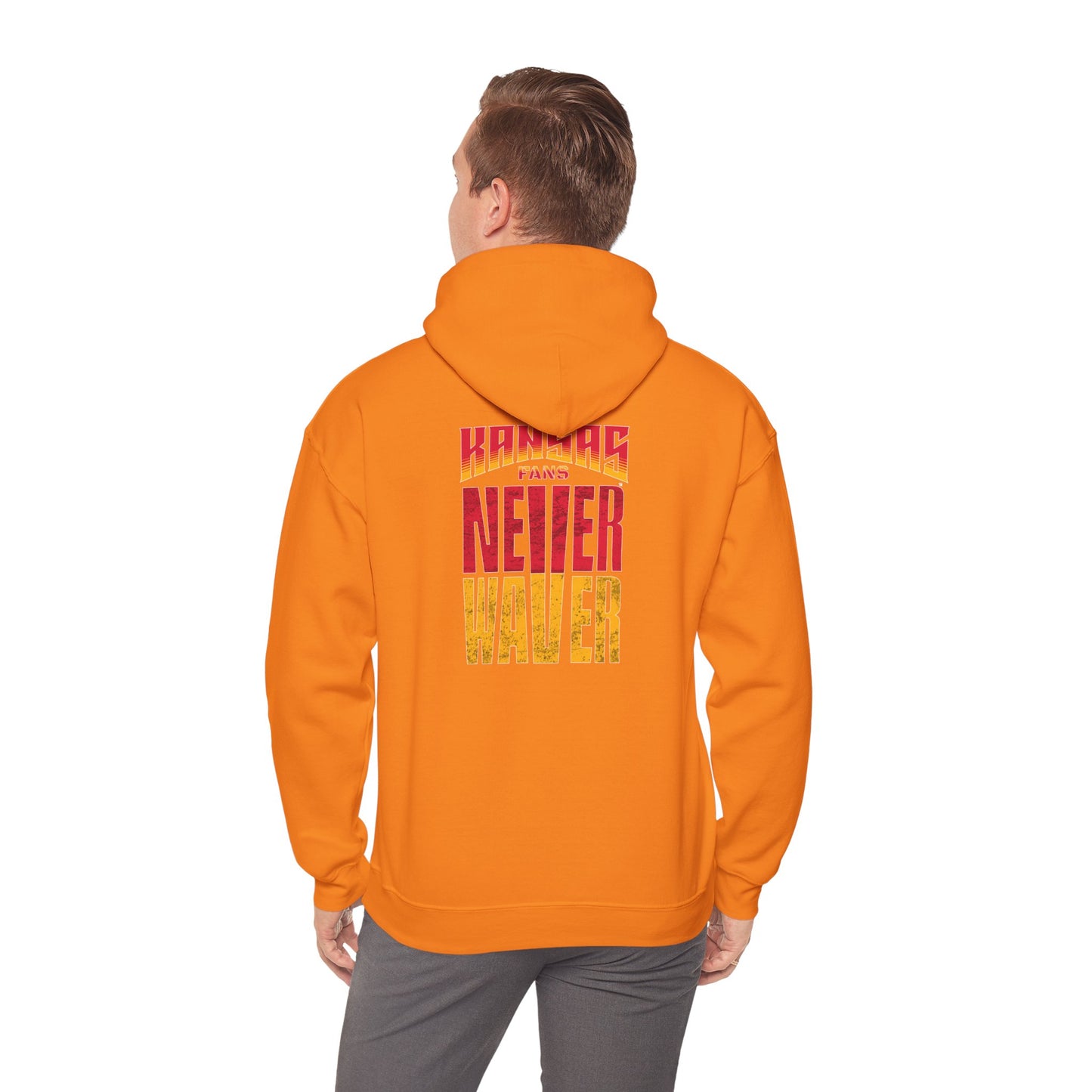 Kansas Fans Never Waver Unisex Heavy Blend™ Hooded Sweatshirt - Never Waver
