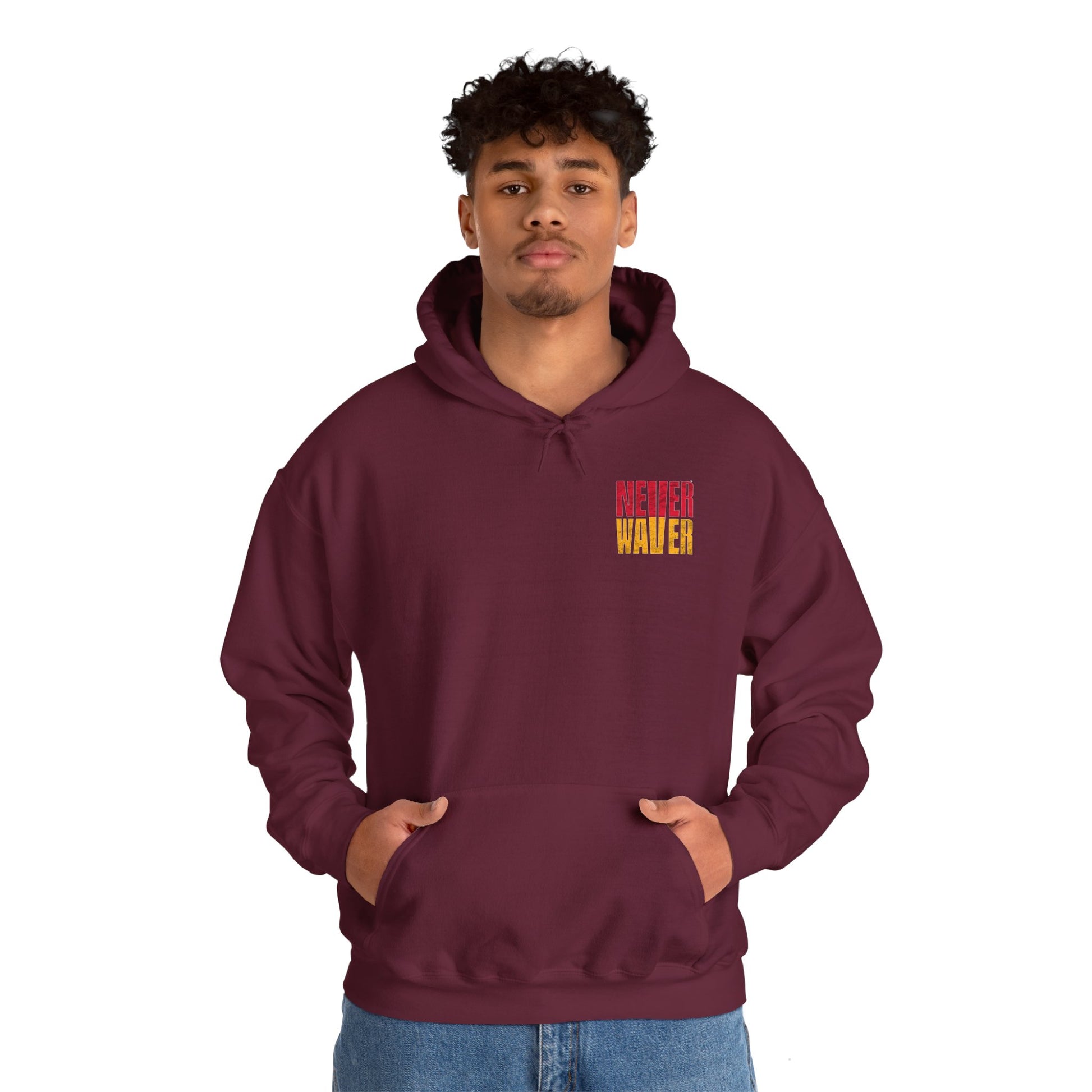 Kansas Fans Never Waver Unisex Heavy Blend™ Hooded Sweatshirt - Never Waver
