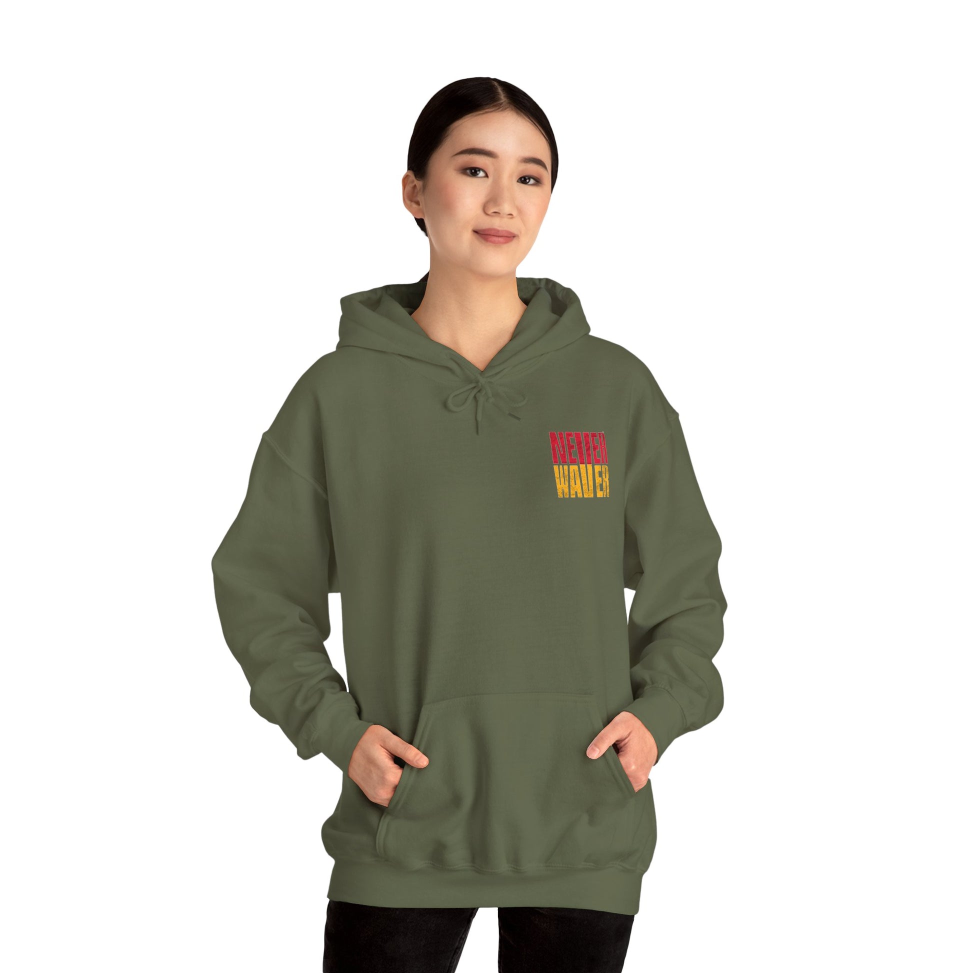 Kansas Fans Never Waver Unisex Heavy Blend™ Hooded Sweatshirt - Never Waver