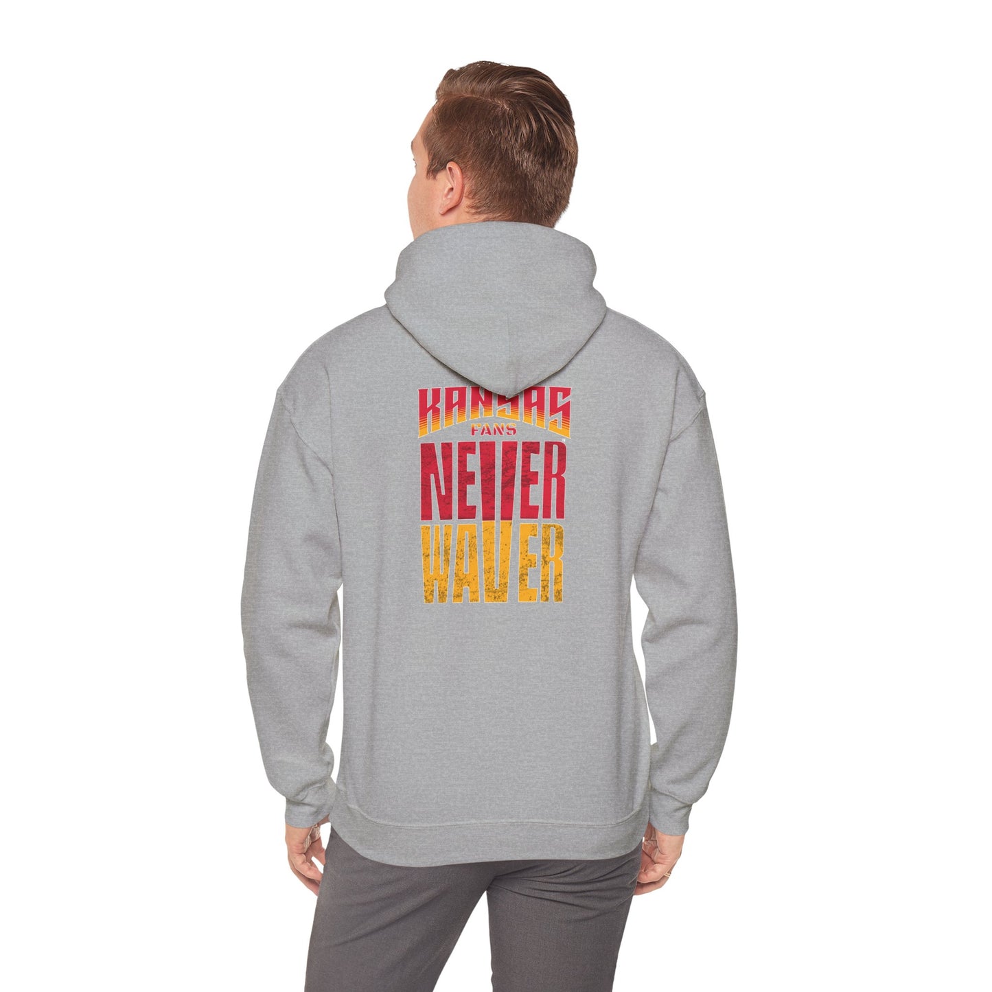 Kansas Fans Never Waver Unisex Heavy Blend™ Hooded Sweatshirt - Never Waver
