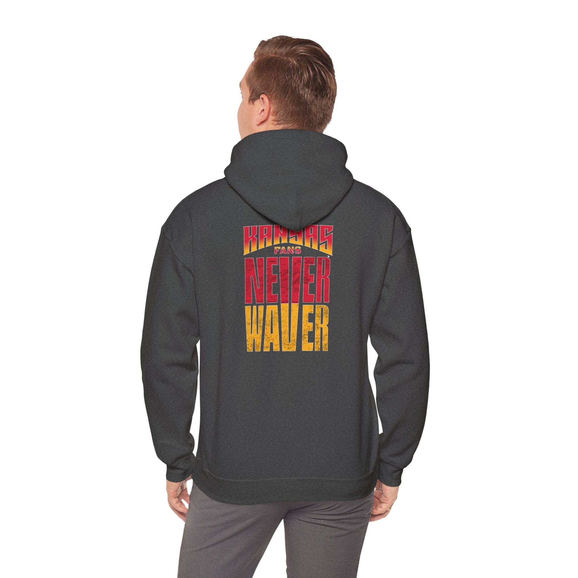 Kansas Fans Never Waver Unisex Heavy Blend™ Hooded Sweatshirt - Never Waver