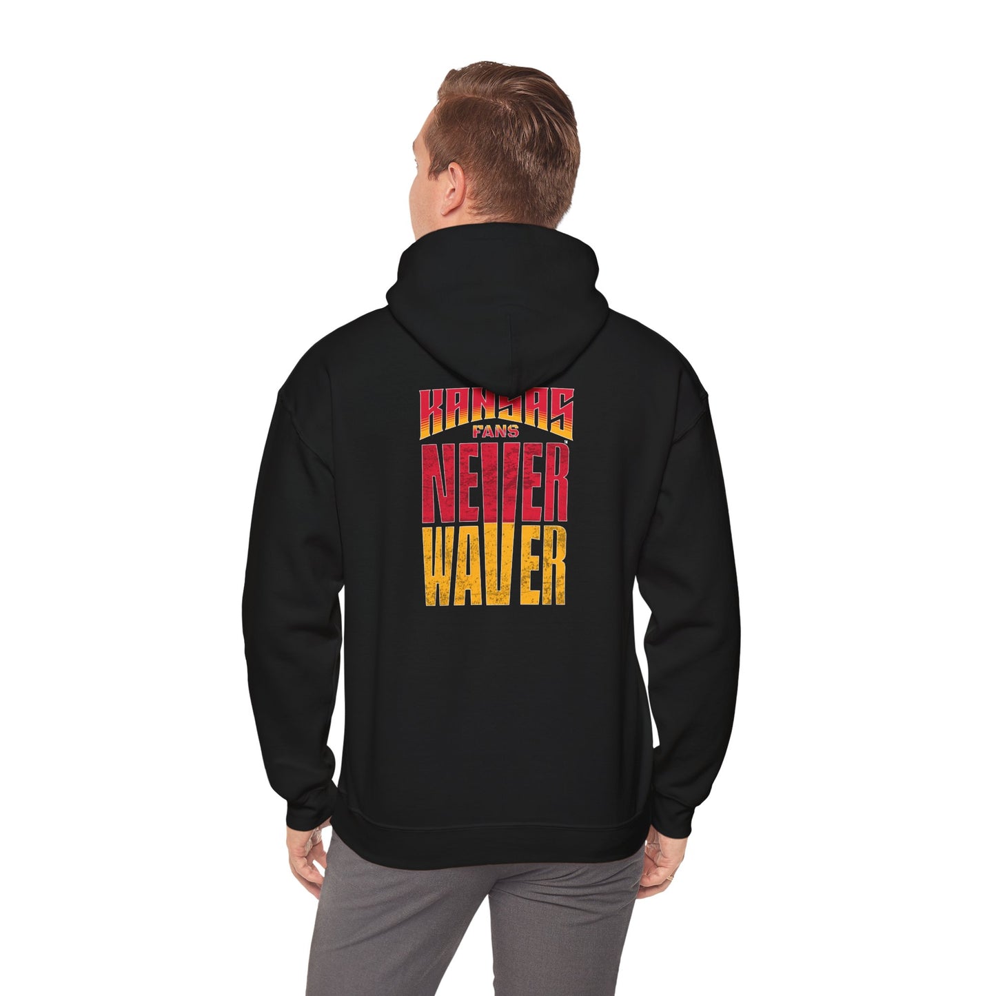 Kansas Fans Never Waver Unisex Heavy Blend™ Hooded Sweatshirt - Never Waver
