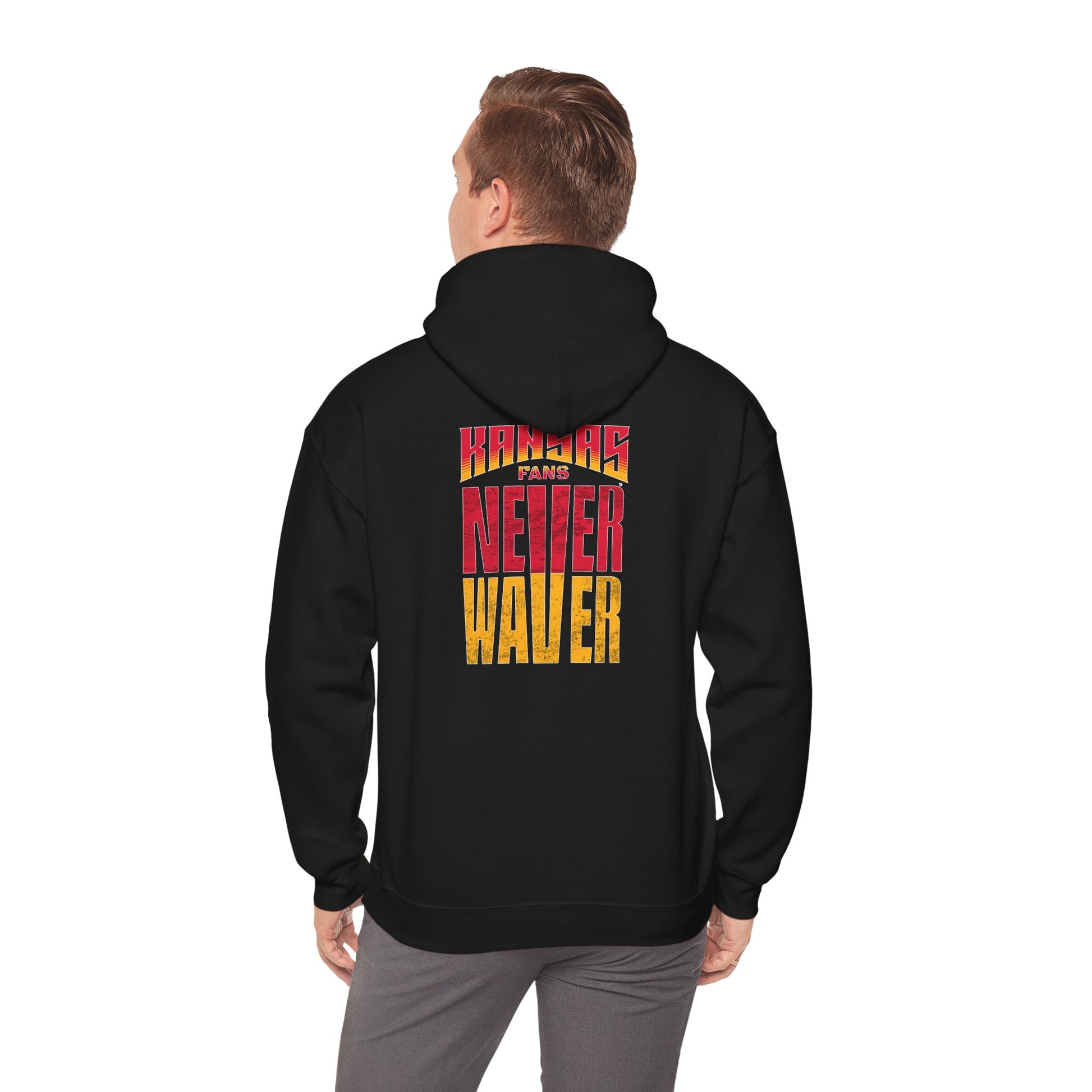 Kansas Fans Never Waver Unisex Heavy Blend™ Hooded Sweatshirt - Never Waver