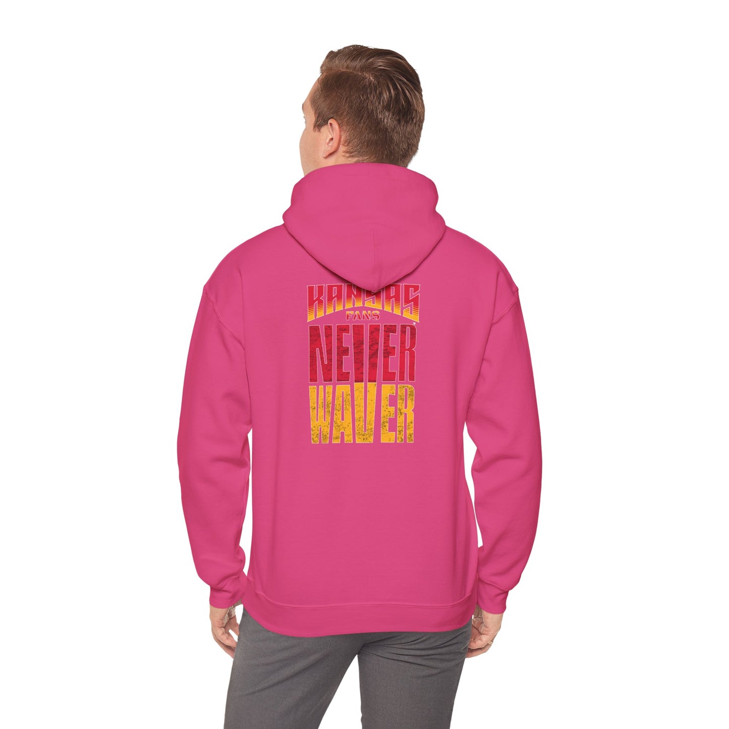 Kansas Fans Never Waver Unisex Heavy Blend™ Hooded Sweatshirt - Never Waver