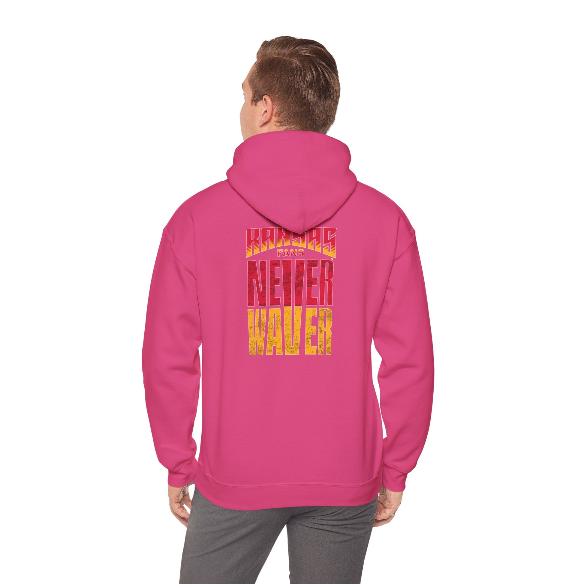 Kansas Fans Never Waver Unisex Heavy Blend™ Hooded Sweatshirt - Never Waver