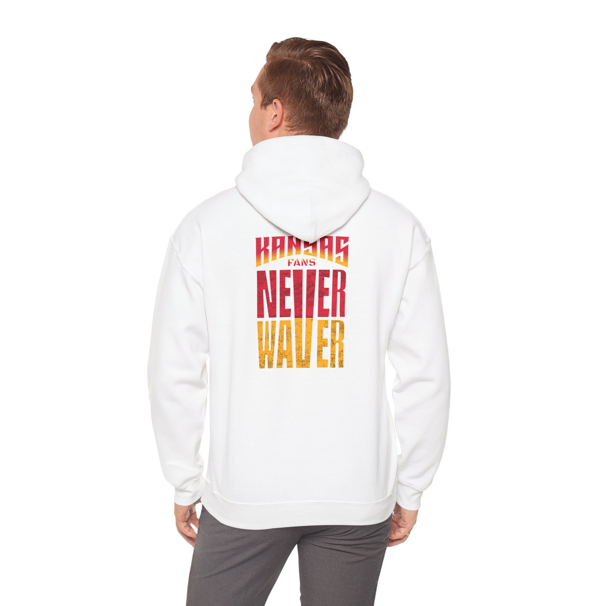 Kansas Fans Never Waver Unisex Heavy Blend™ Hooded Sweatshirt - Never Waver