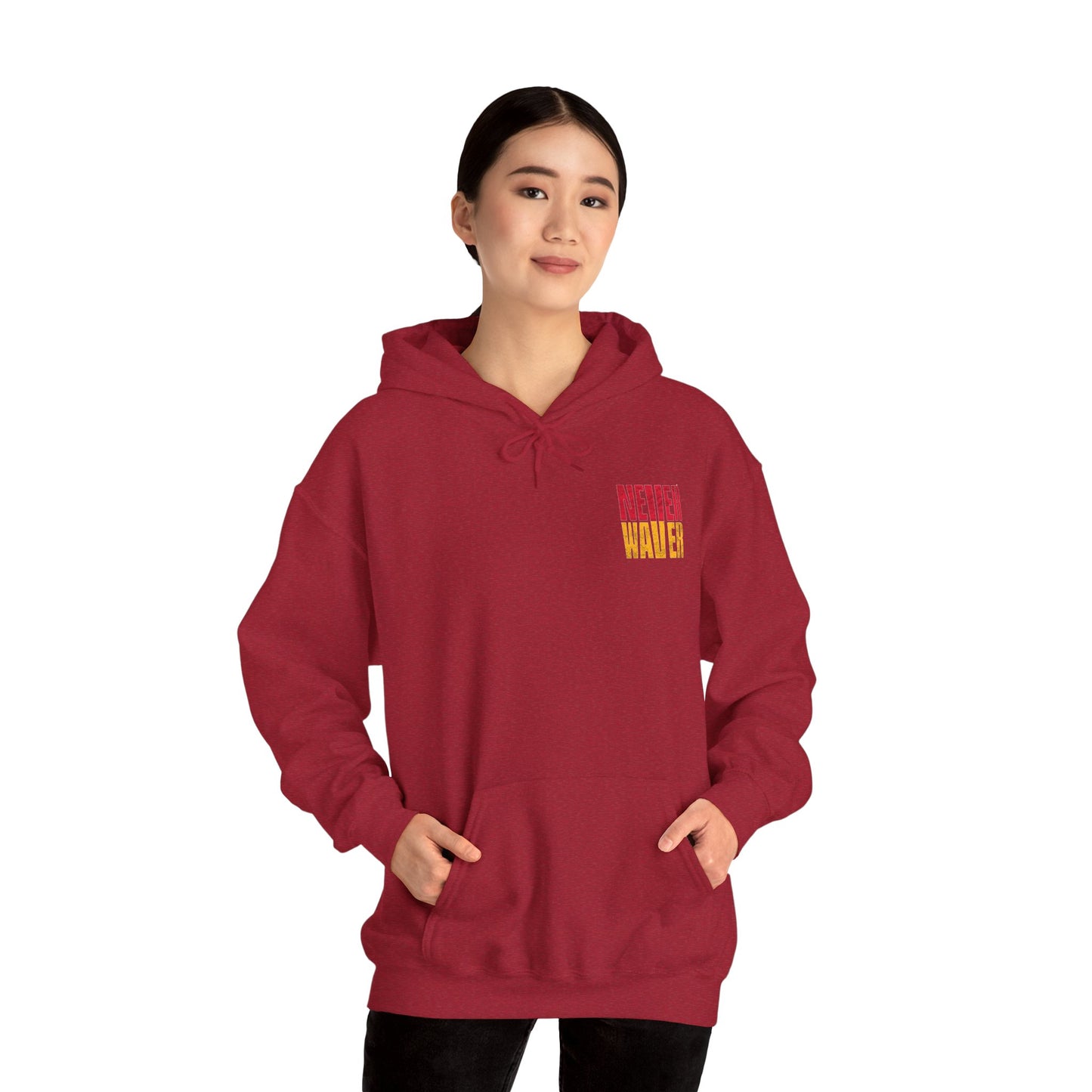 Kansas Fans Never Waver Unisex Heavy Blend™ Hooded Sweatshirt - Never Waver