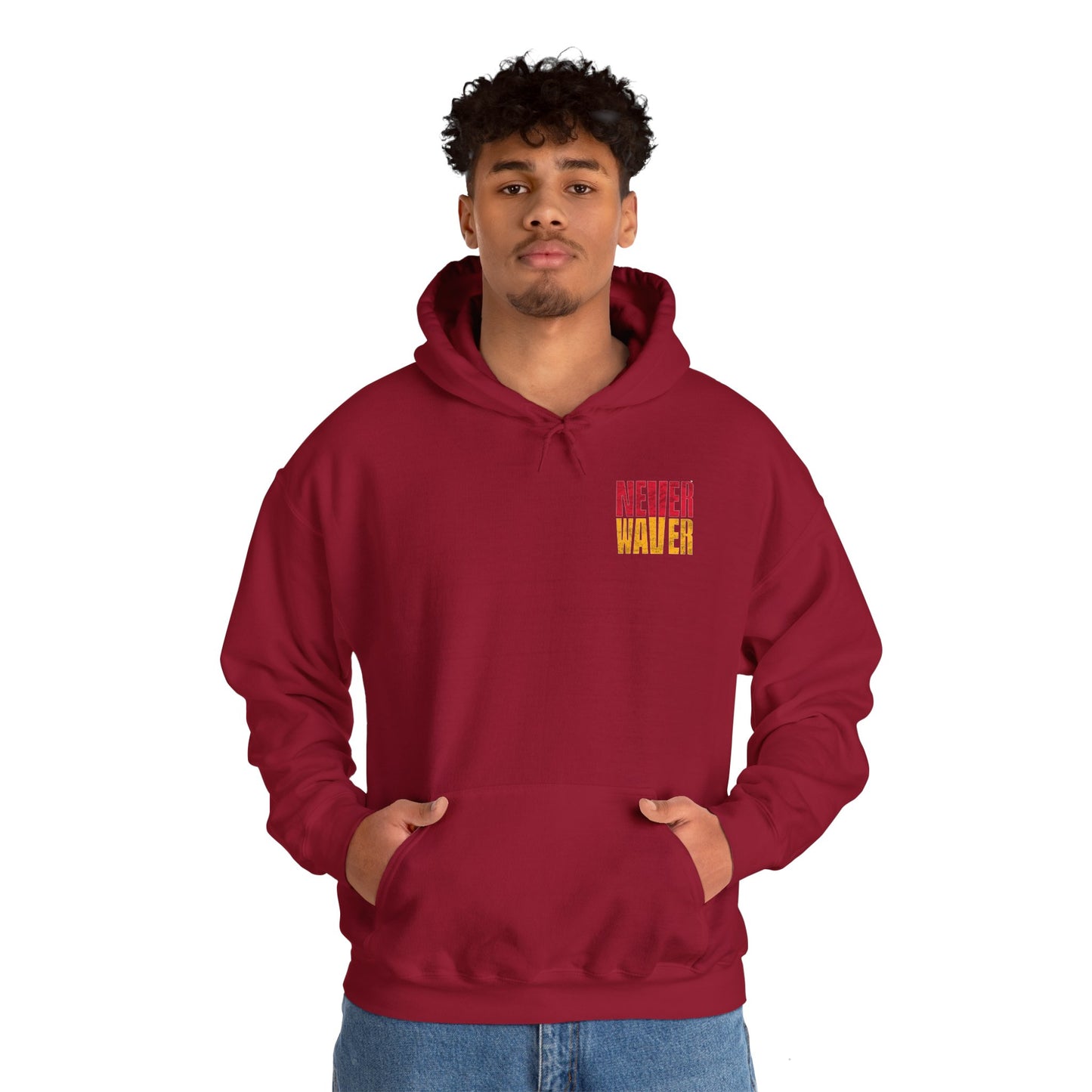 Kansas Fans Never Waver Unisex Heavy Blend™ Hooded Sweatshirt - Never Waver