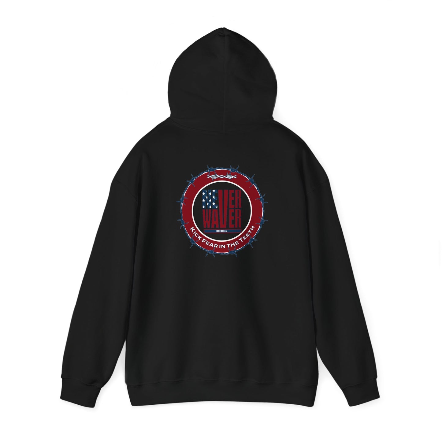 NEVER WAVER KICK FEAR IN THE TEETH Unisex Heavy Blend™ Hooded Sweatshirt - Never Waver