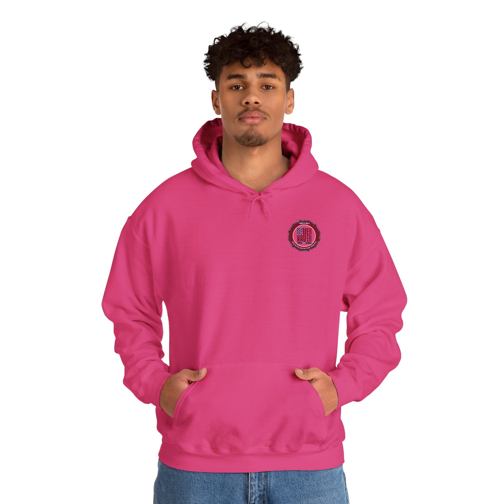 NEVER WAVER KICK FEAR IN THE TEETH Unisex Heavy Blend™ Hooded Sweatshirt - Never Waver