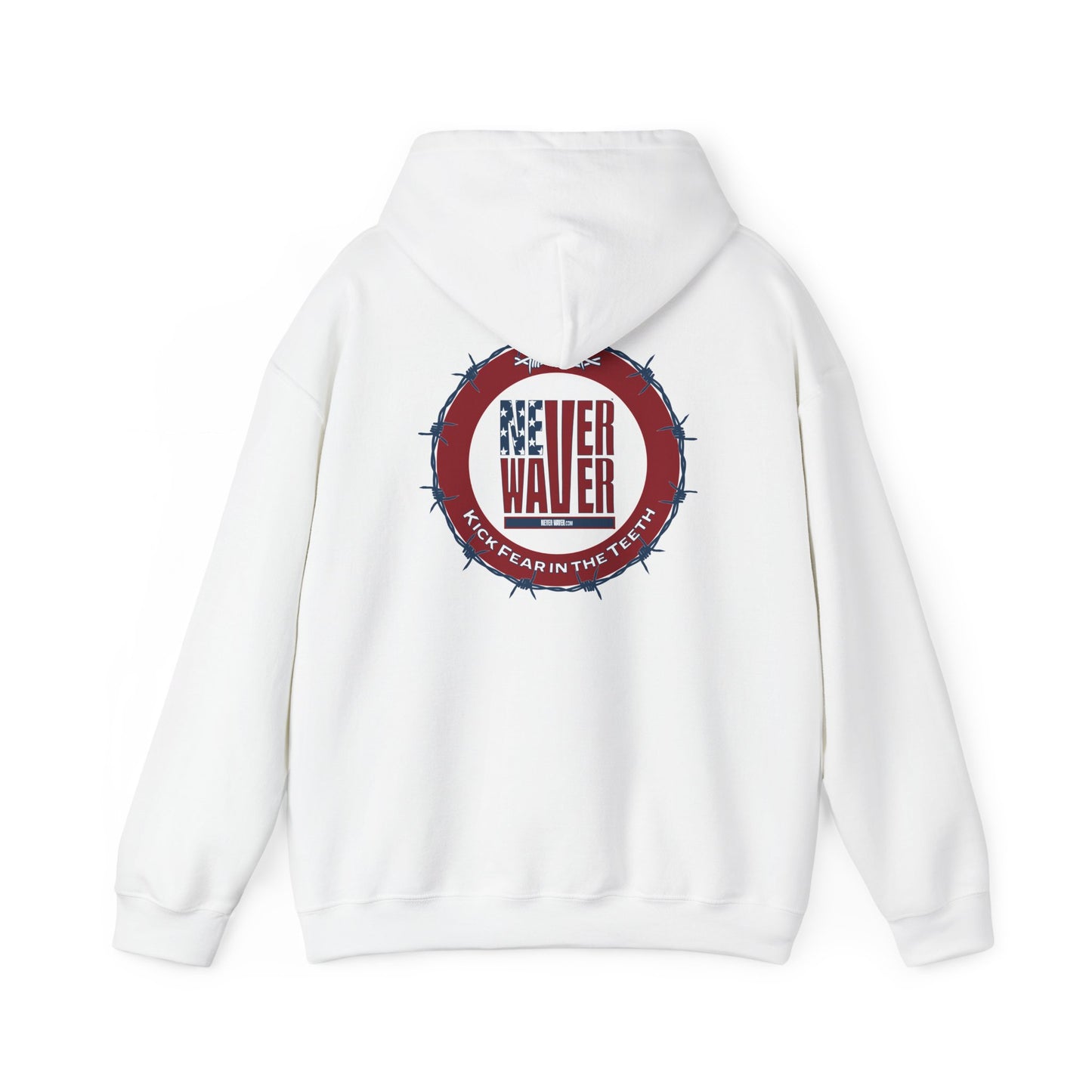 NEVER WAVER KICK FEAR IN THE TEETH Unisex Heavy Blend™ Hooded Sweatshirt - Never Waver