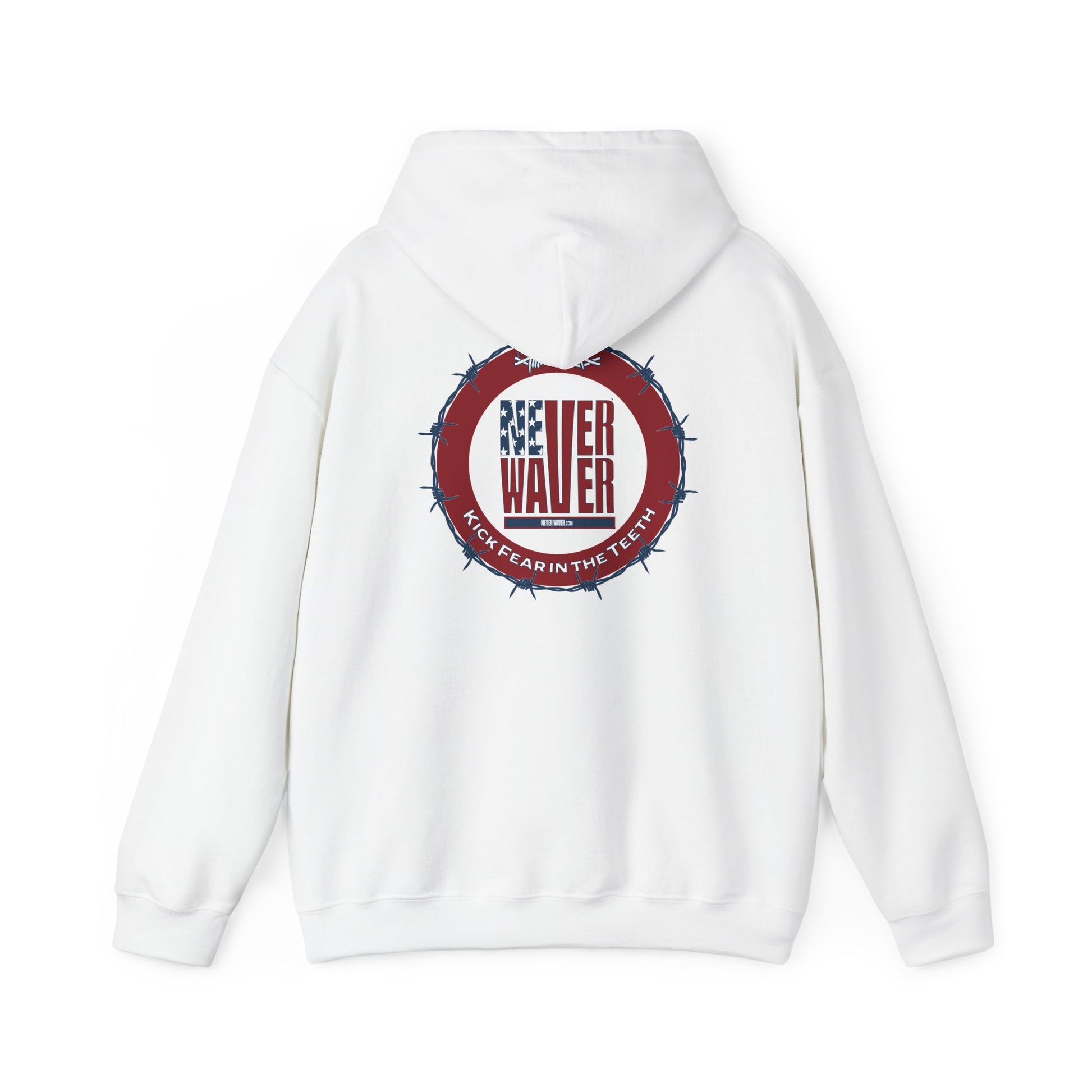 NEVER WAVER KICK FEAR IN THE TEETH Unisex Heavy Blend™ Hooded Sweatshirt - Never Waver