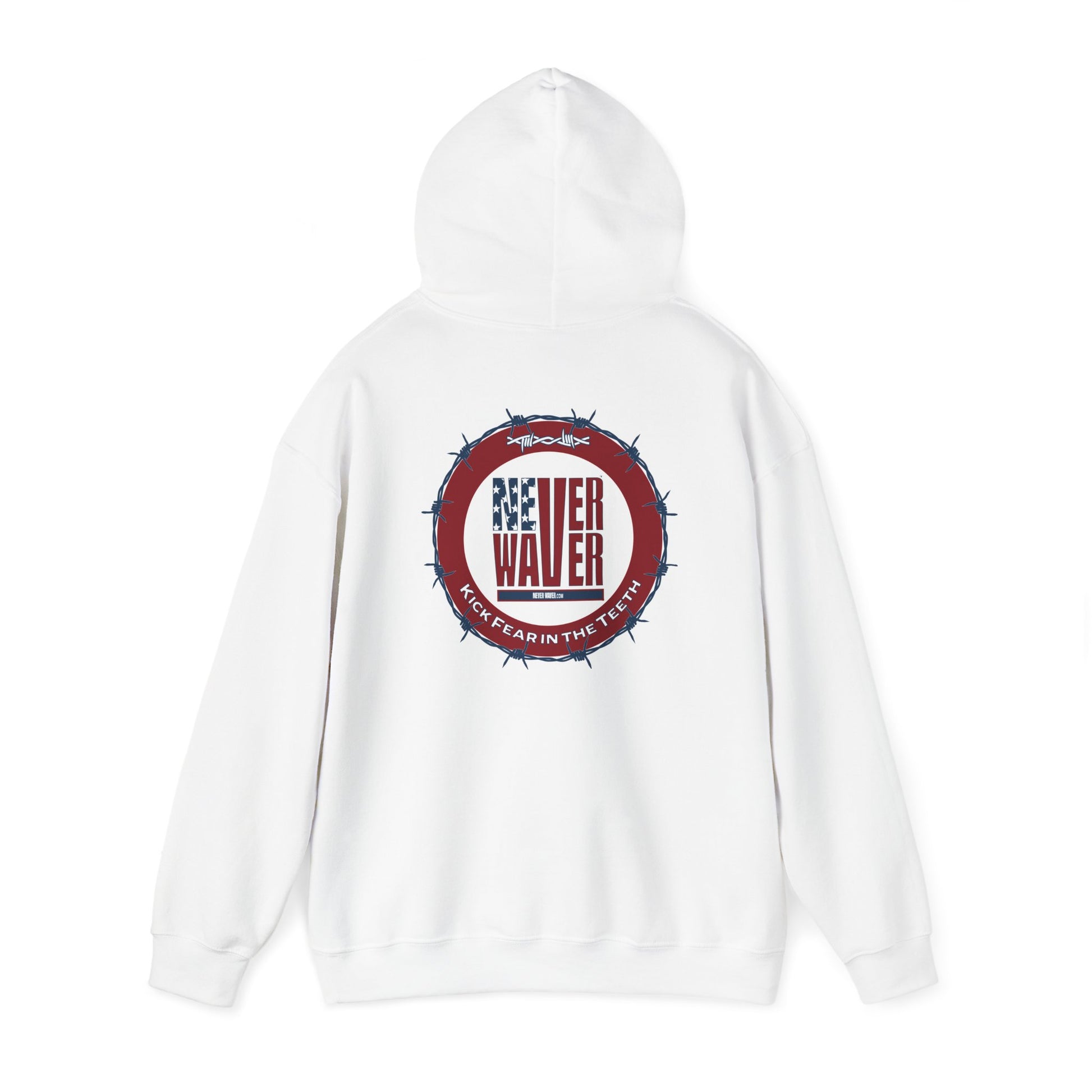 NEVER WAVER KICK FEAR IN THE TEETH Unisex Heavy Blend™ Hooded Sweatshirt - Never Waver