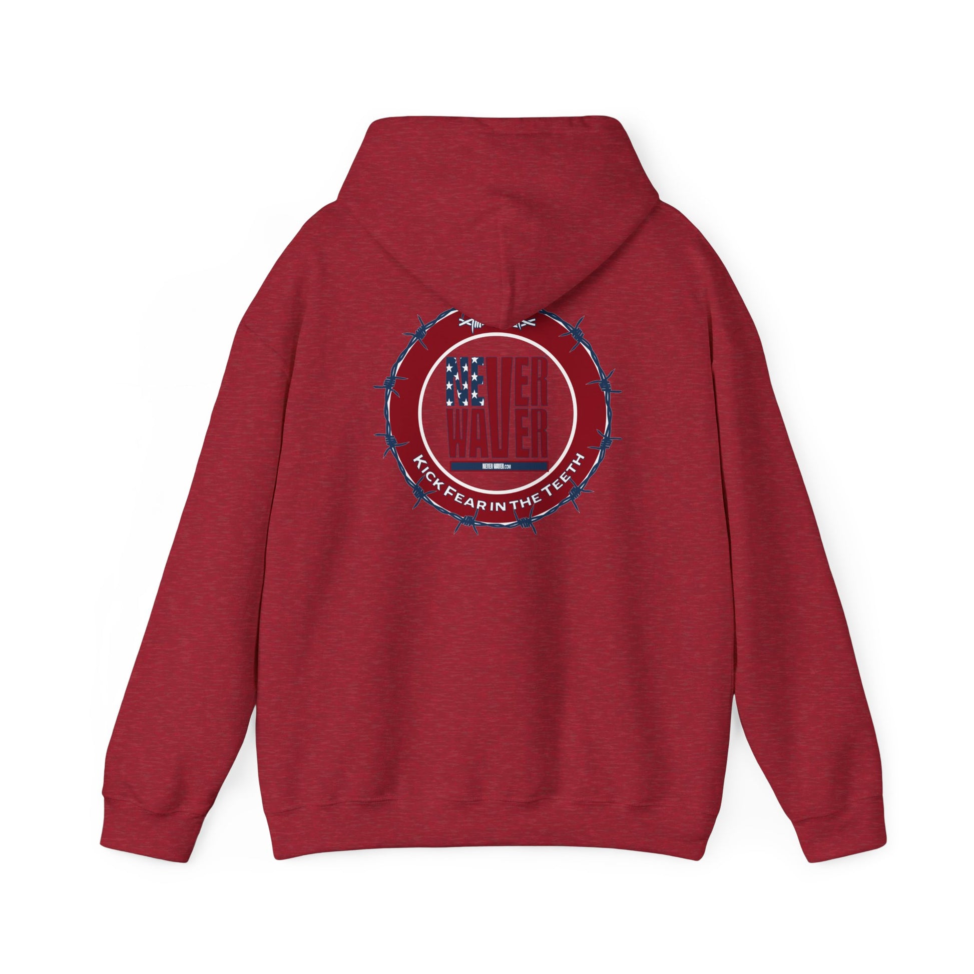 NEVER WAVER KICK FEAR IN THE TEETH Unisex Heavy Blend™ Hooded Sweatshirt - Never Waver