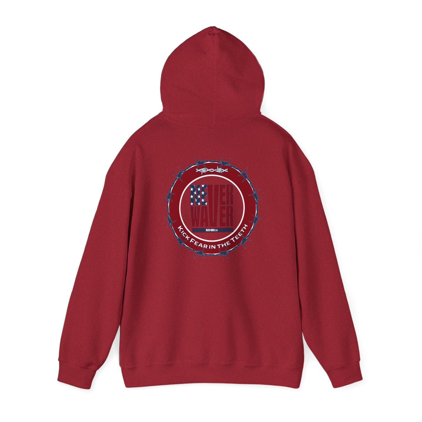 NEVER WAVER KICK FEAR IN THE TEETH Unisex Heavy Blend™ Hooded Sweatshirt - Never Waver