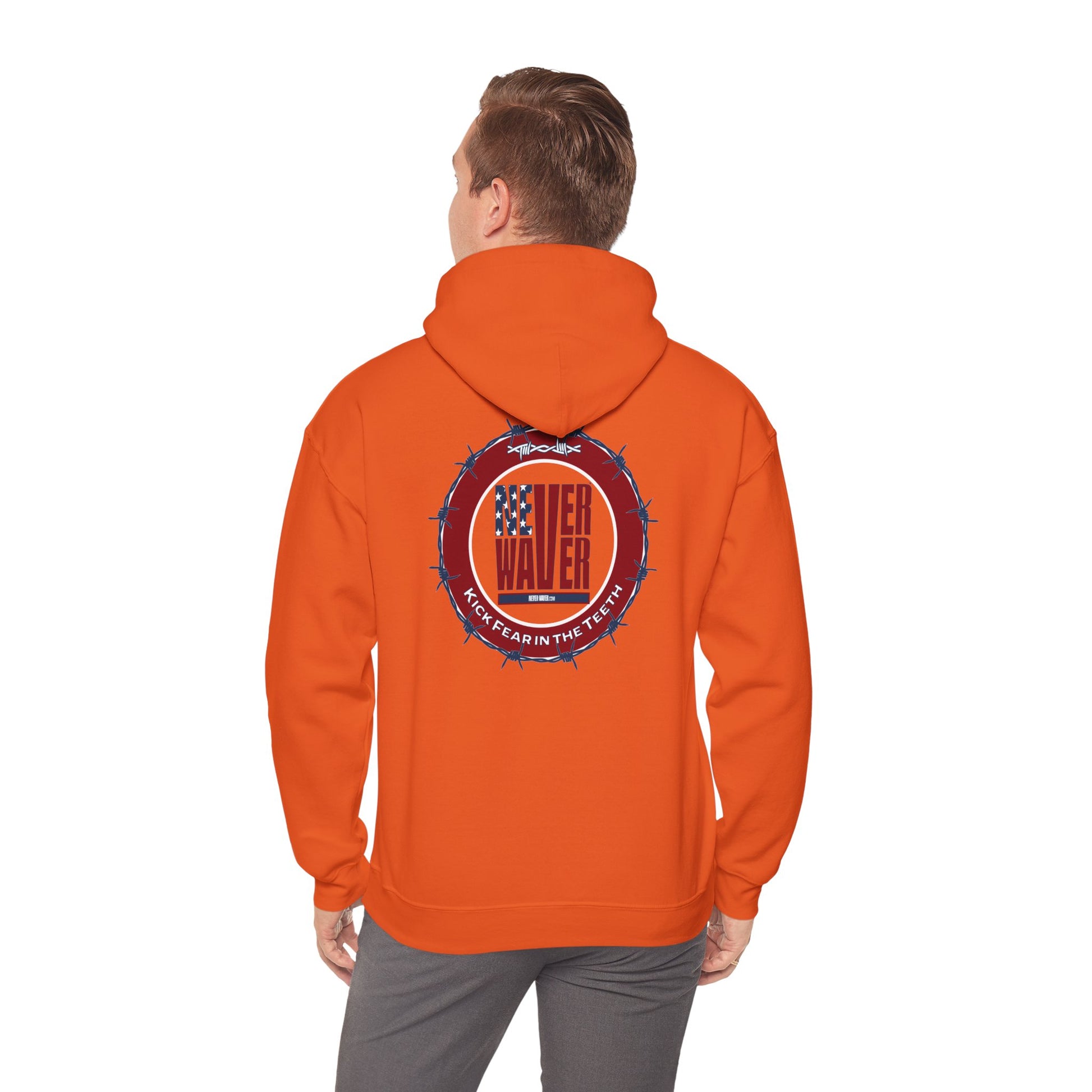 NEVER WAVER KICK FEAR IN THE TEETH Unisex Heavy Blend™ Hooded Sweatshirt - Never Waver