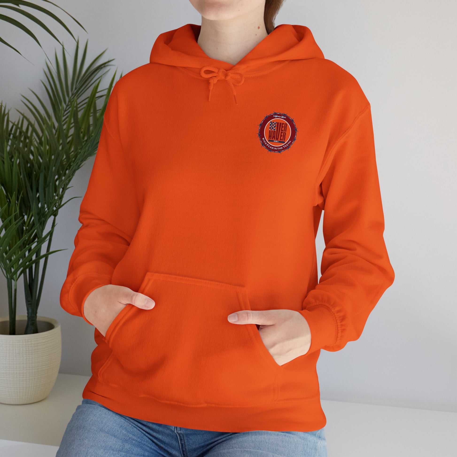 NEVER WAVER KICK FEAR IN THE TEETH Unisex Heavy Blend™ Hooded Sweatshirt - Never Waver