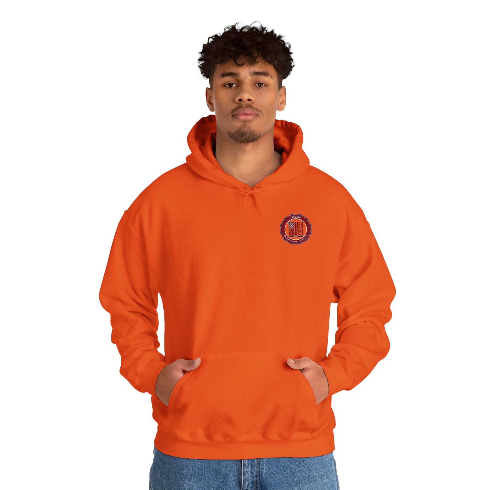NEVER WAVER KICK FEAR IN THE TEETH Unisex Heavy Blend™ Hooded Sweatshirt - Never Waver