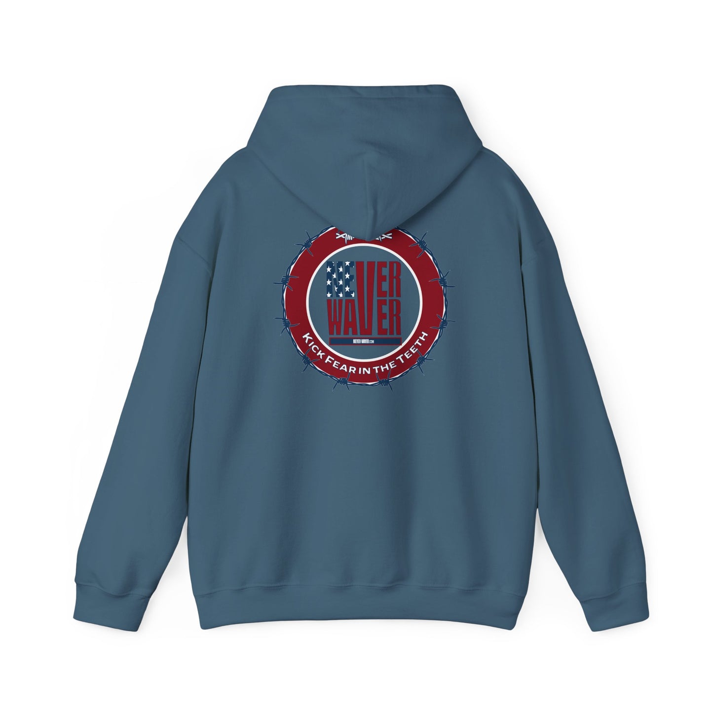NEVER WAVER KICK FEAR IN THE TEETH Unisex Heavy Blend™ Hooded Sweatshirt - Never Waver