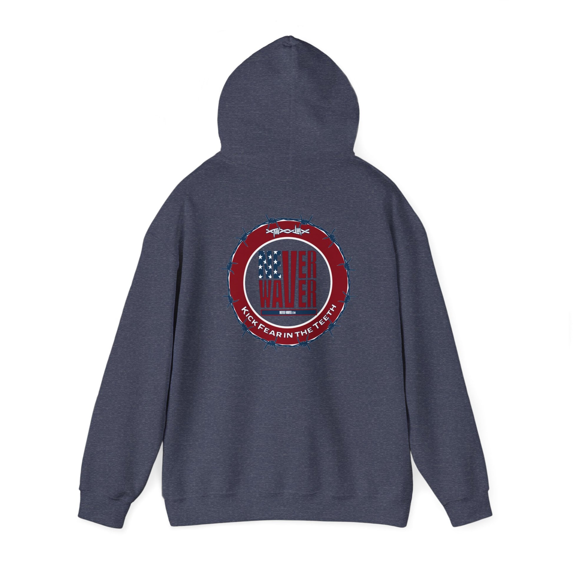 NEVER WAVER KICK FEAR IN THE TEETH Unisex Heavy Blend™ Hooded Sweatshirt - Never Waver