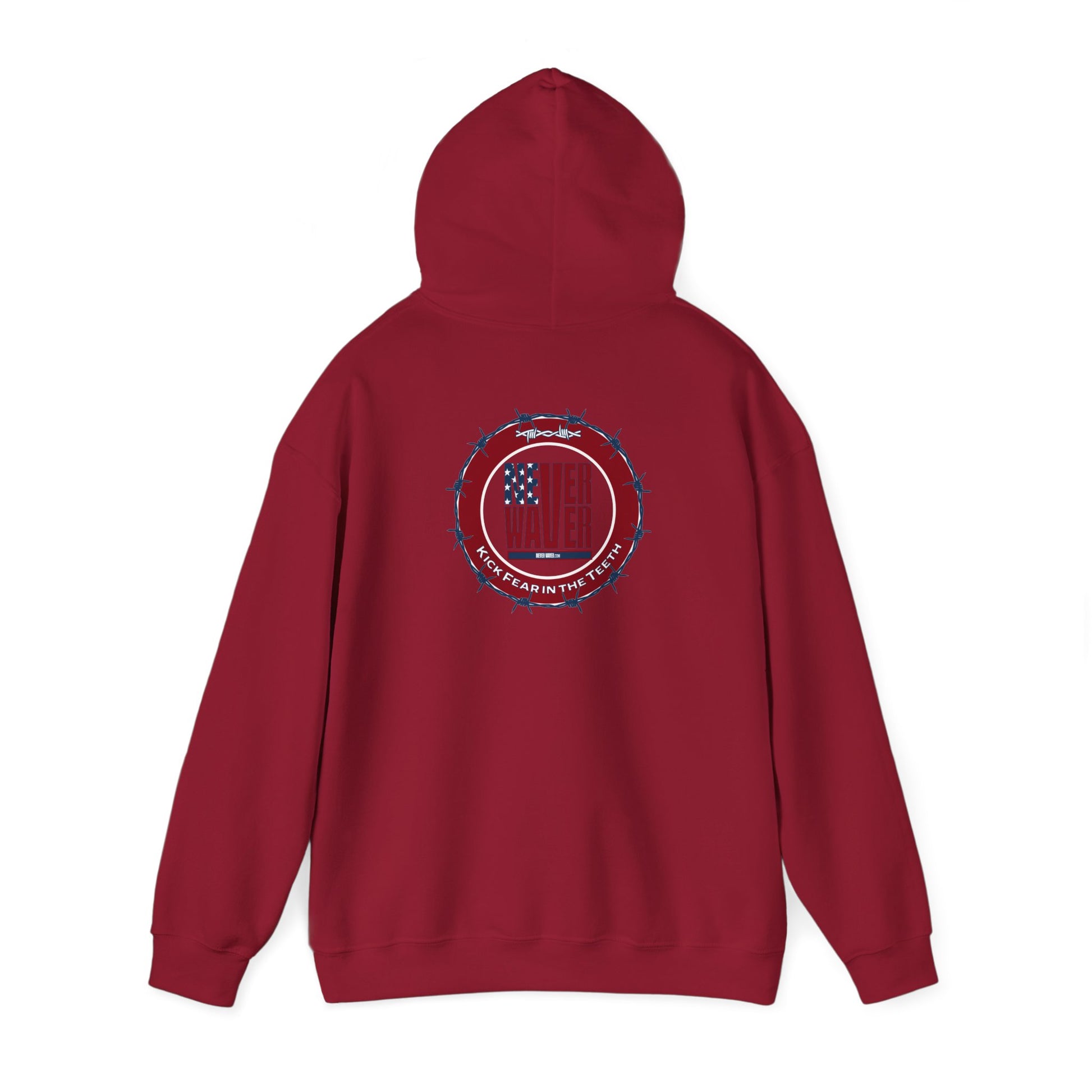 NEVER WAVER KICK FEAR IN THE TEETH Unisex Heavy Blend™ Hooded Sweatshirt - Never Waver