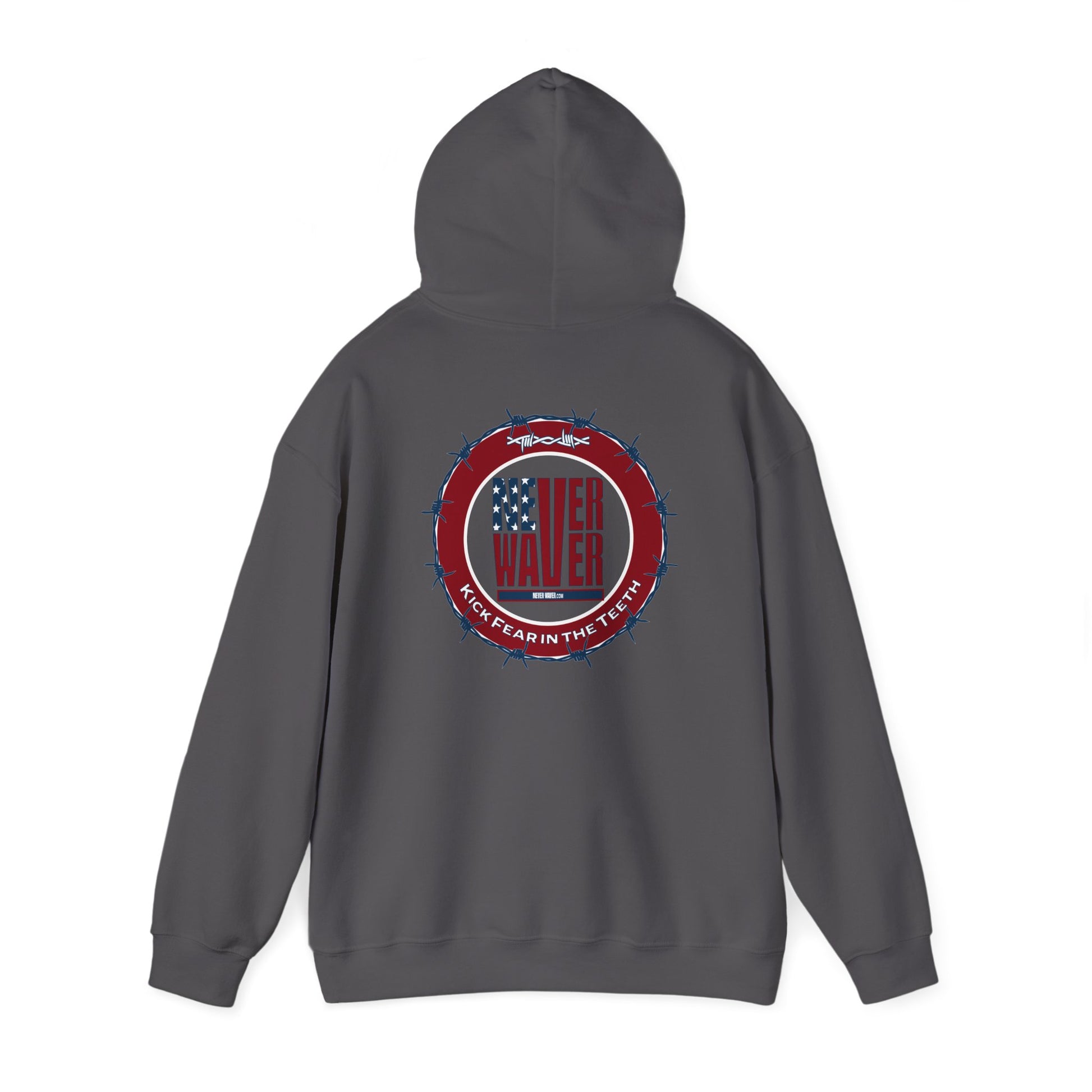 NEVER WAVER KICK FEAR IN THE TEETH Unisex Heavy Blend™ Hooded Sweatshirt - Never Waver