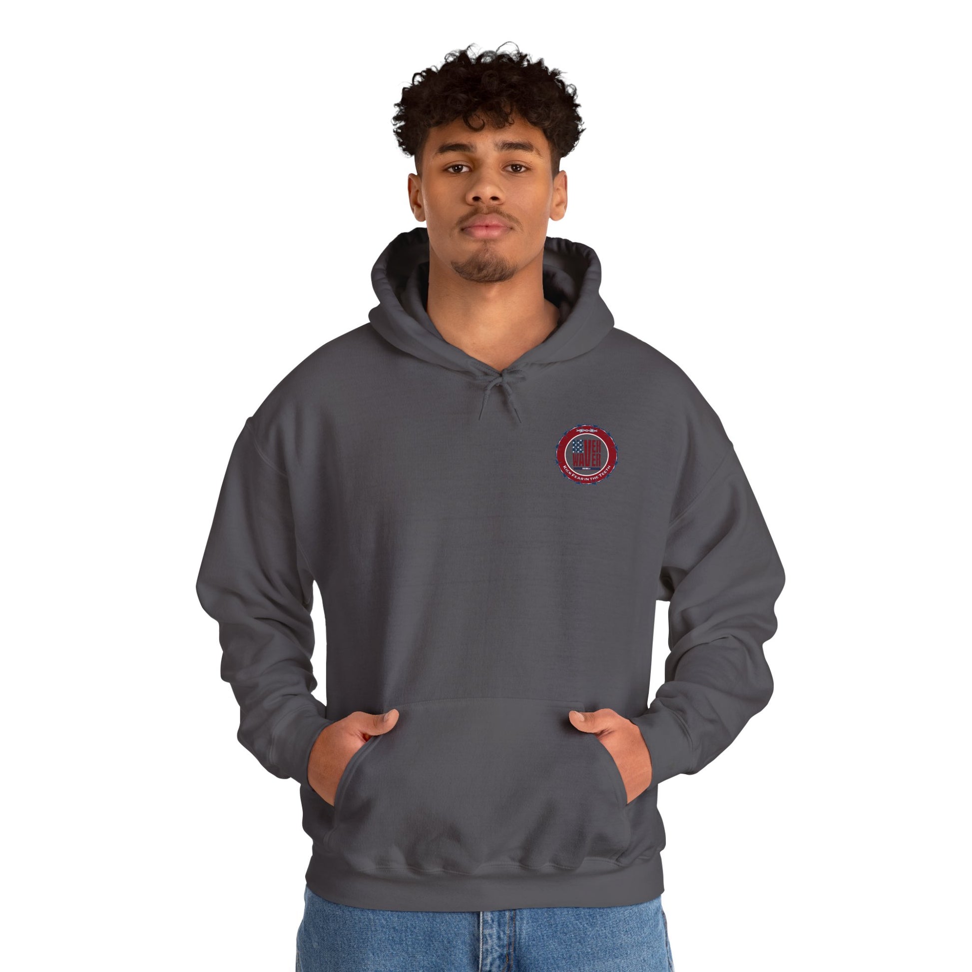 NEVER WAVER KICK FEAR IN THE TEETH Unisex Heavy Blend™ Hooded Sweatshirt - Never Waver
