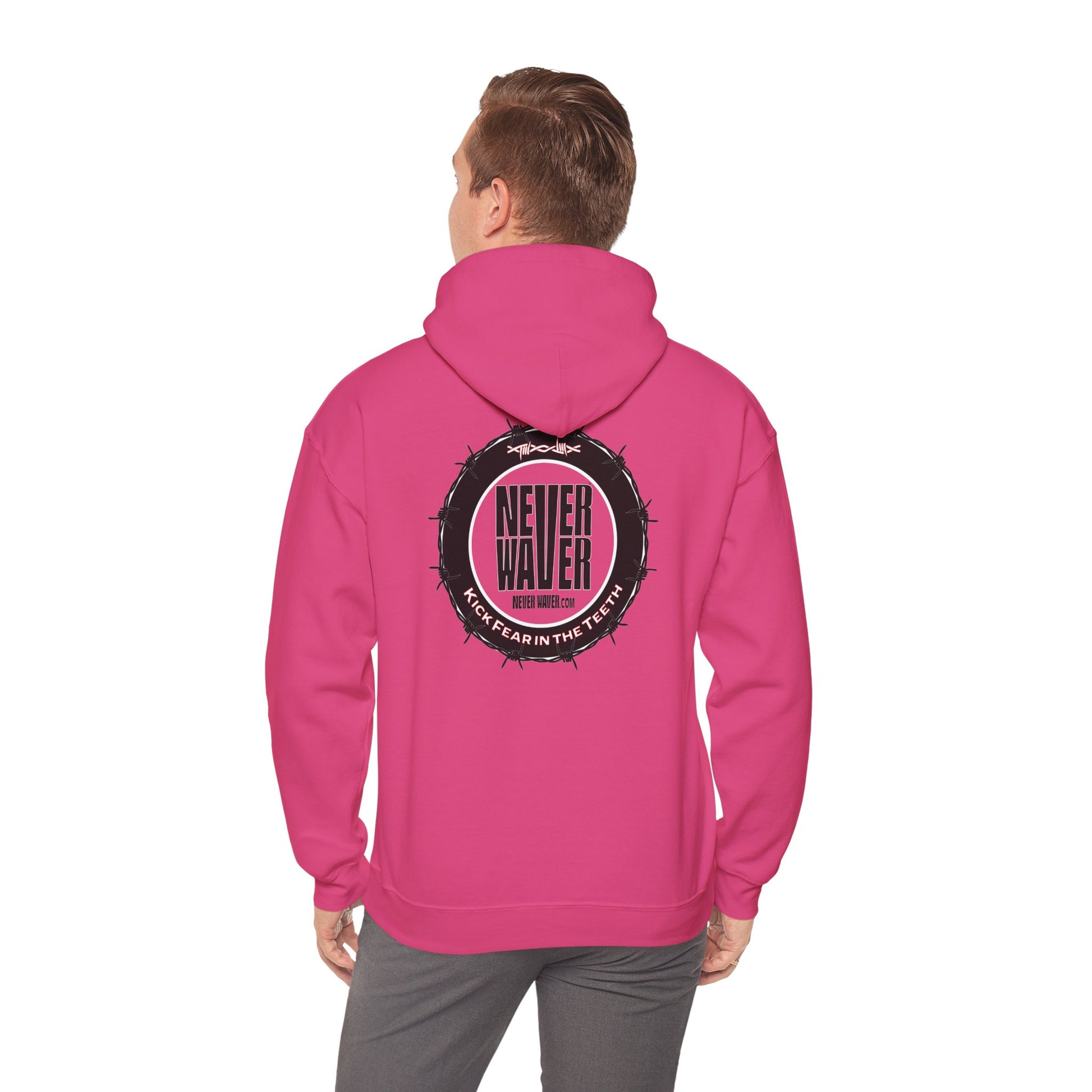 NEVER WAVER KICK FEAR IN THE TEETH Unisex Heavy Blend™ Hooded Sweatshirt - Never Waver