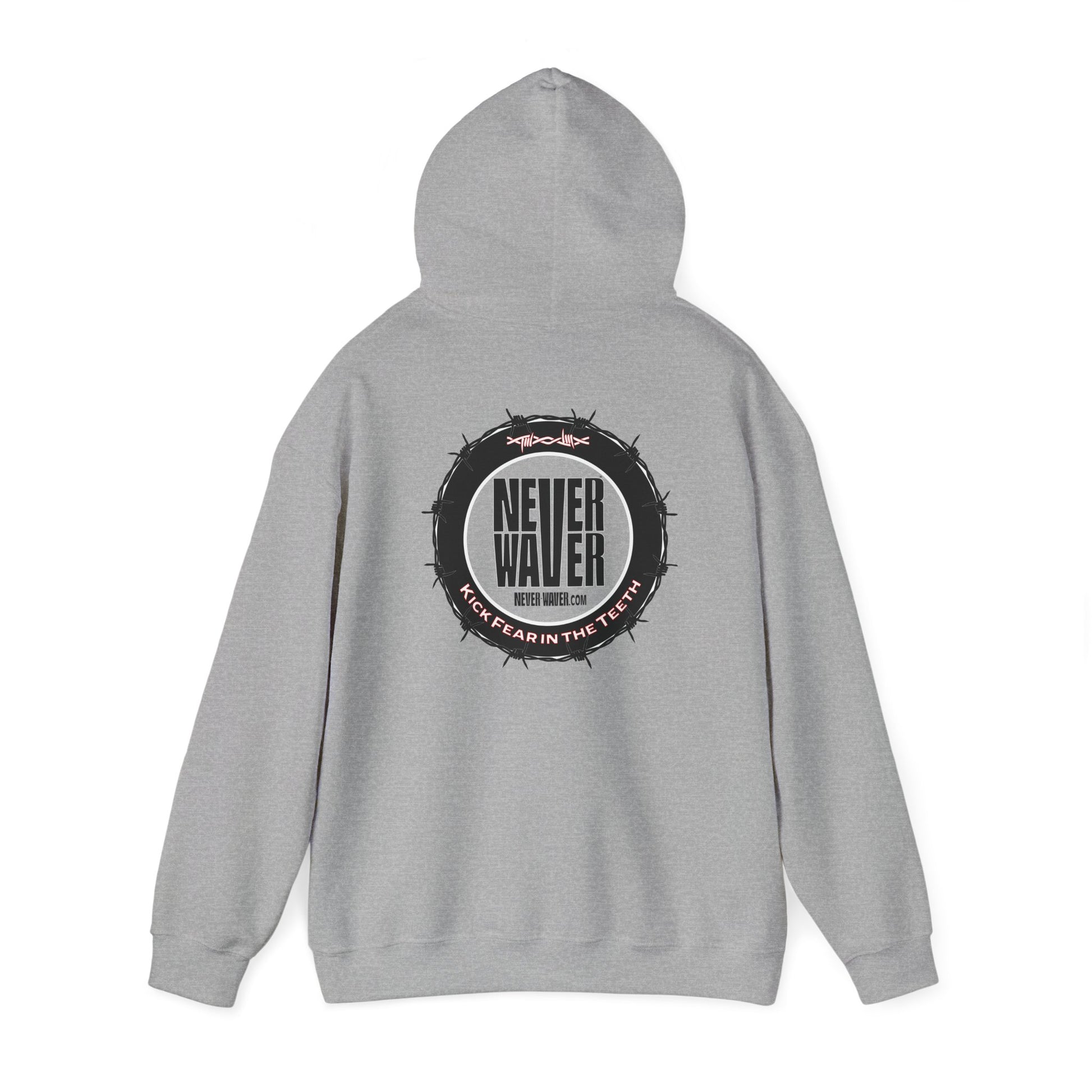 NEVER WAVER KICK FEAR IN THE TEETH Unisex Heavy Blend™ Hooded Sweatshirt - Never Waver