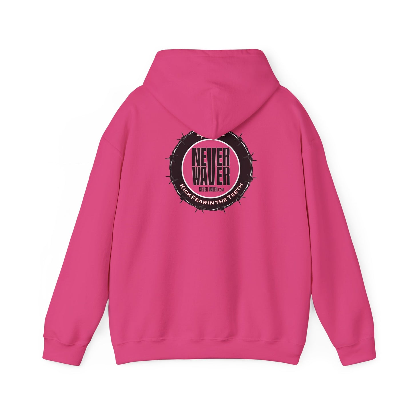 NEVER WAVER KICK FEAR IN THE TEETH Unisex Heavy Blend™ Hooded Sweatshirt - Never Waver