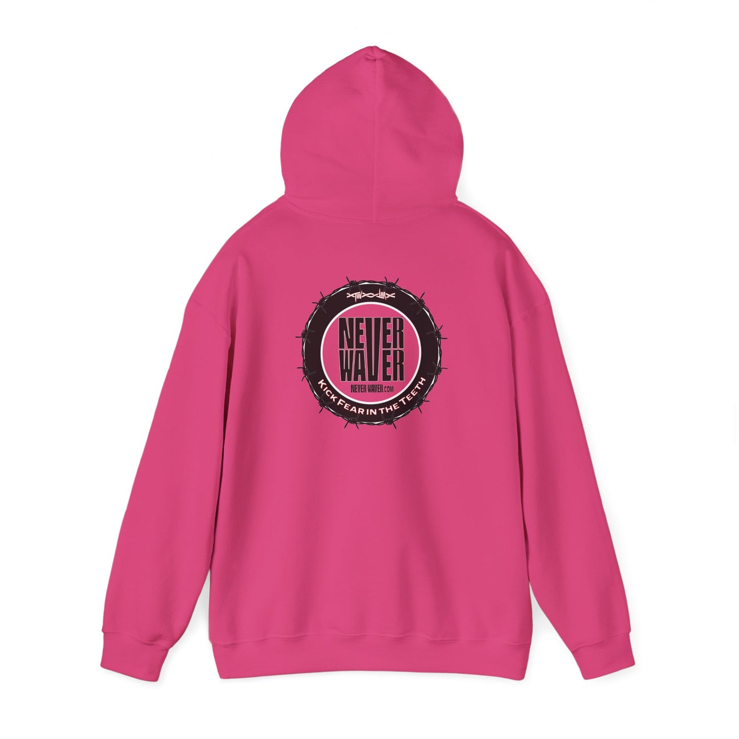 NEVER WAVER KICK FEAR IN THE TEETH Unisex Heavy Blend™ Hooded Sweatshirt - Never Waver