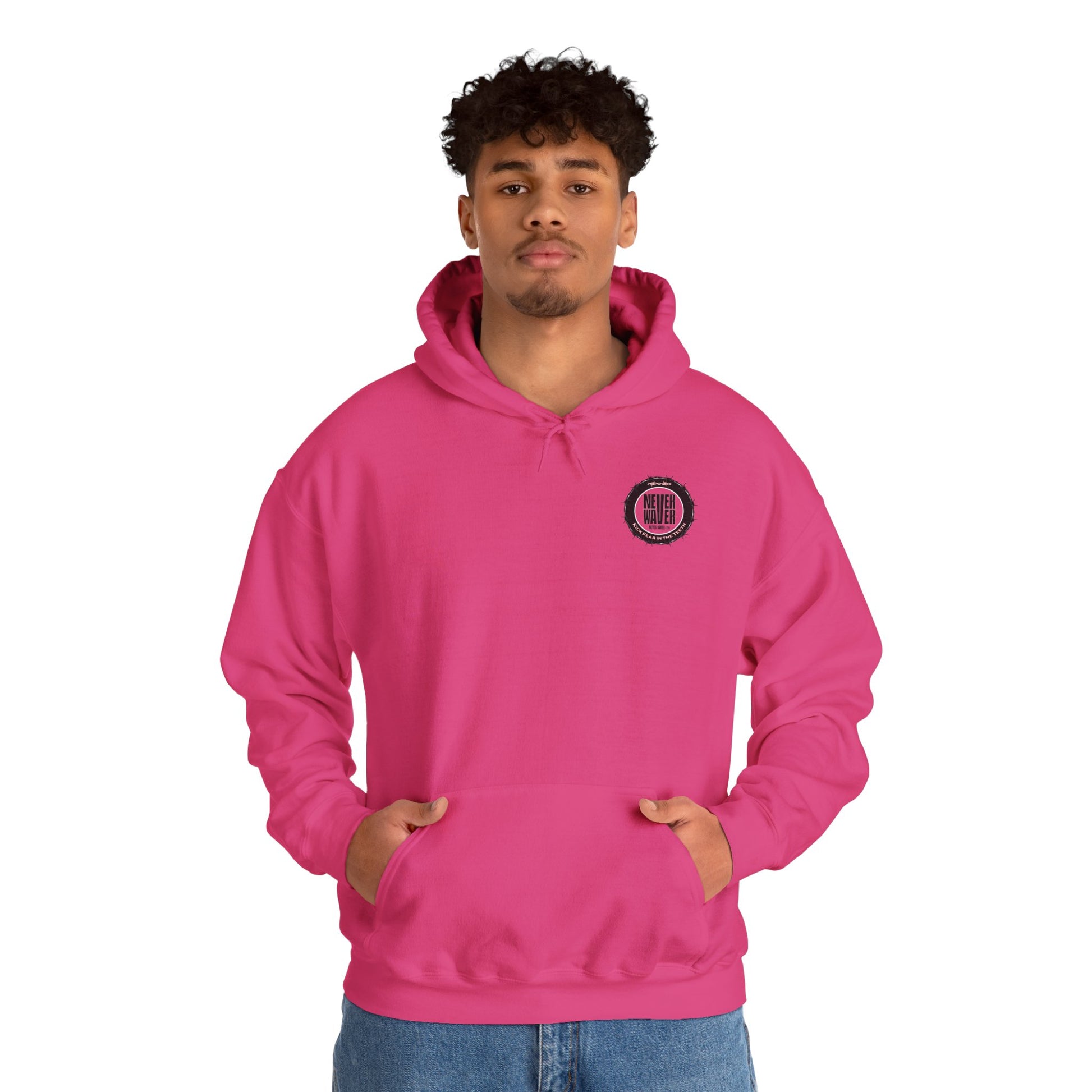 NEVER WAVER KICK FEAR IN THE TEETH Unisex Heavy Blend™ Hooded Sweatshirt - Never Waver