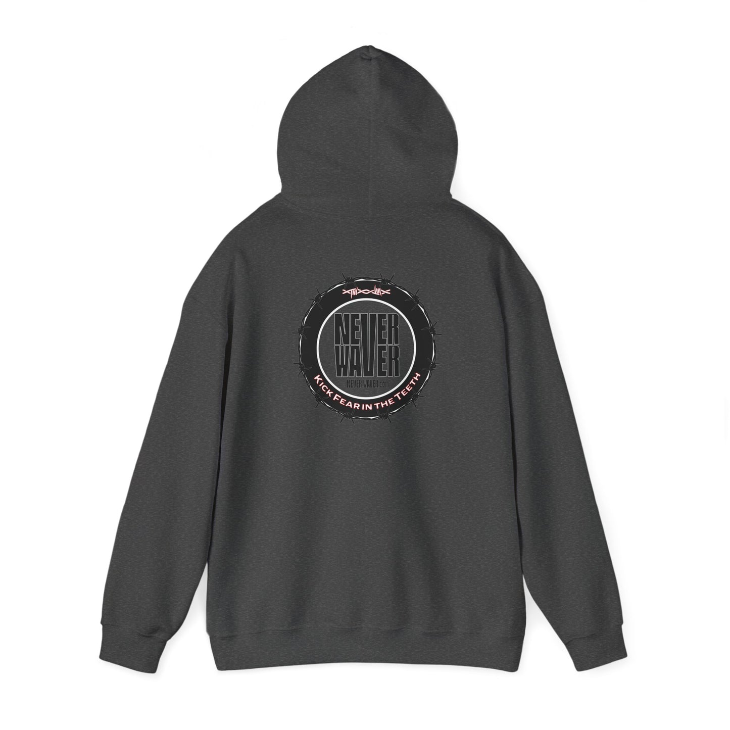 NEVER WAVER KICK FEAR IN THE TEETH Unisex Heavy Blend™ Hooded Sweatshirt - Never Waver