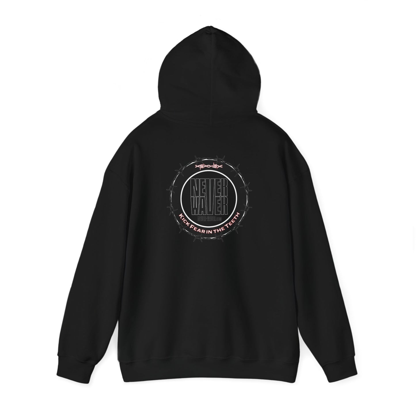 NEVER WAVER KICK FEAR IN THE TEETH Unisex Heavy Blend™ Hooded Sweatshirt - Never Waver