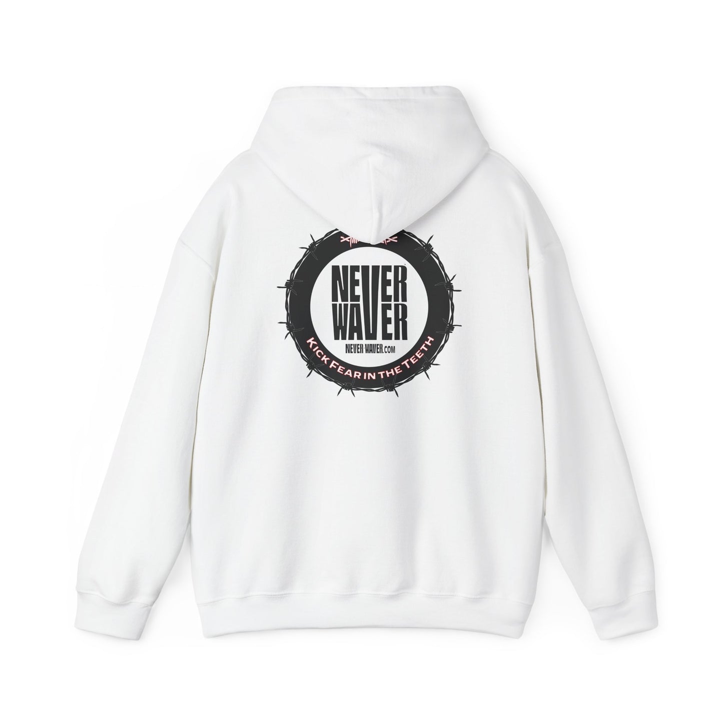 NEVER WAVER KICK FEAR IN THE TEETH Unisex Heavy Blend™ Hooded Sweatshirt - Never Waver