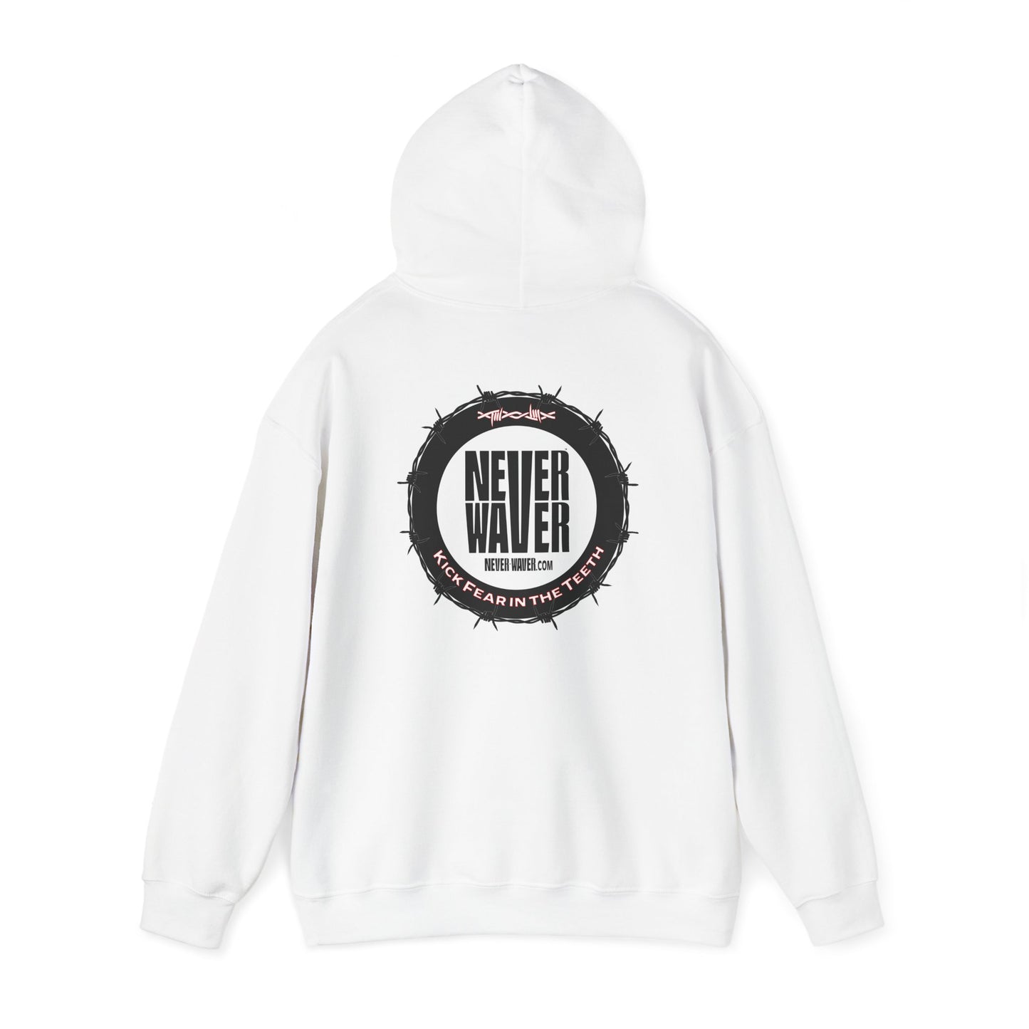 NEVER WAVER KICK FEAR IN THE TEETH Unisex Heavy Blend™ Hooded Sweatshirt - Never Waver