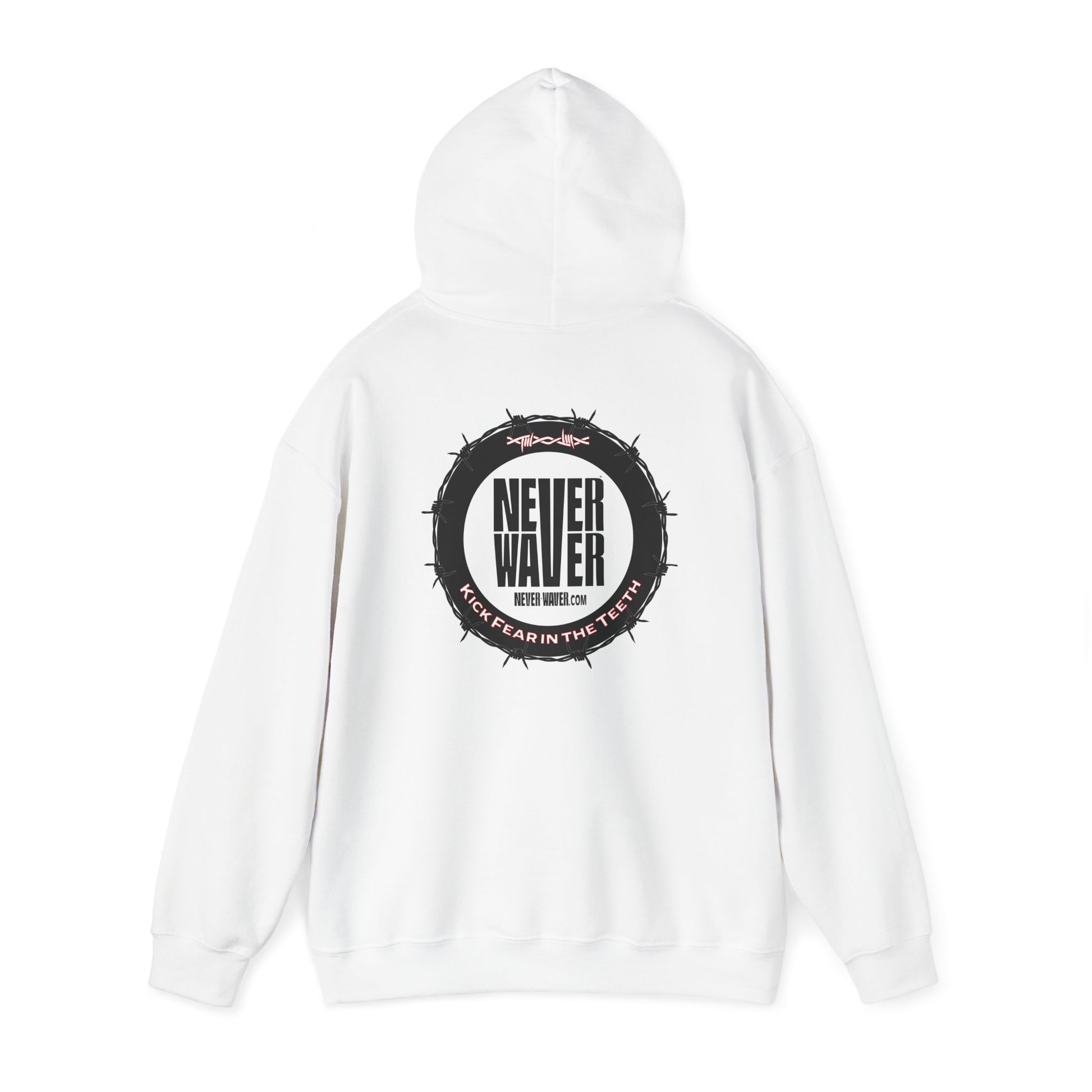 NEVER WAVER KICK FEAR IN THE TEETH Unisex Heavy Blend™ Hooded Sweatshirt - Never Waver