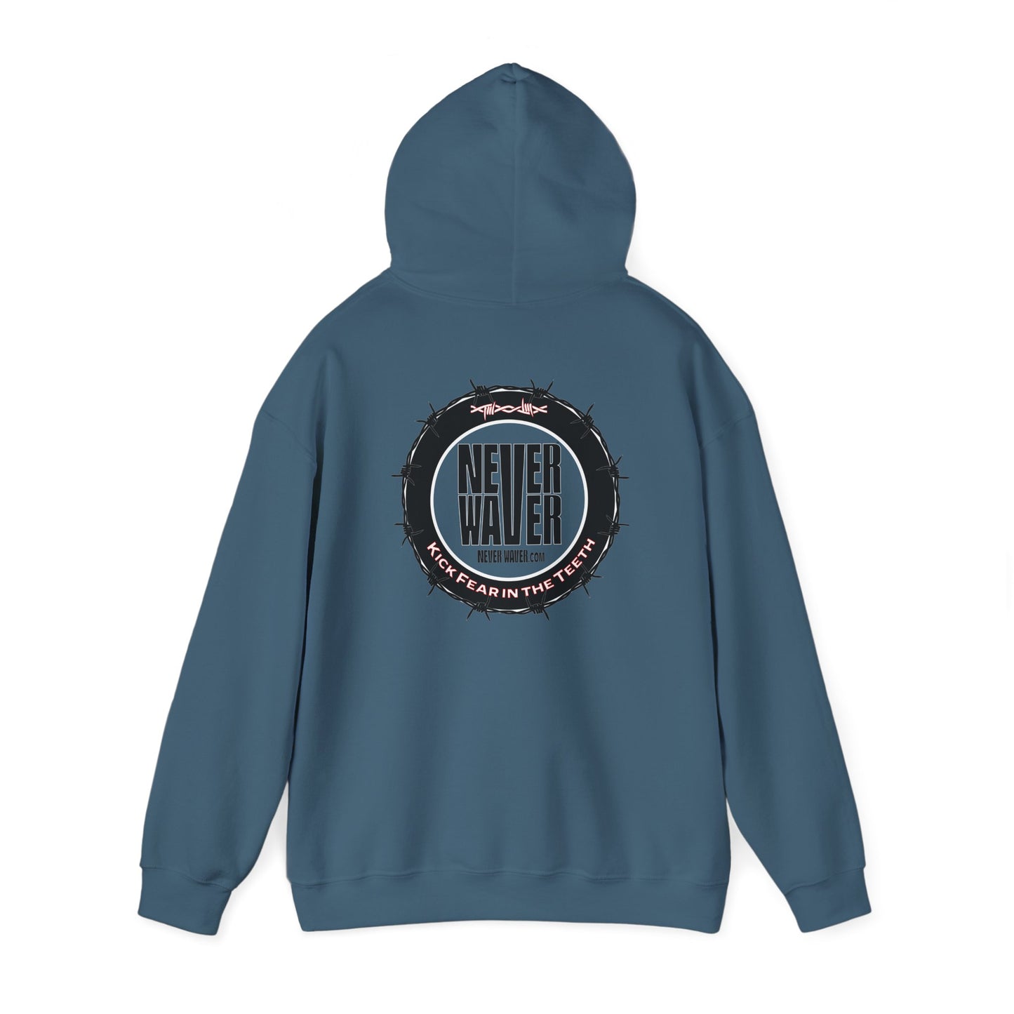 NEVER WAVER KICK FEAR IN THE TEETH Unisex Heavy Blend™ Hooded Sweatshirt - Never Waver