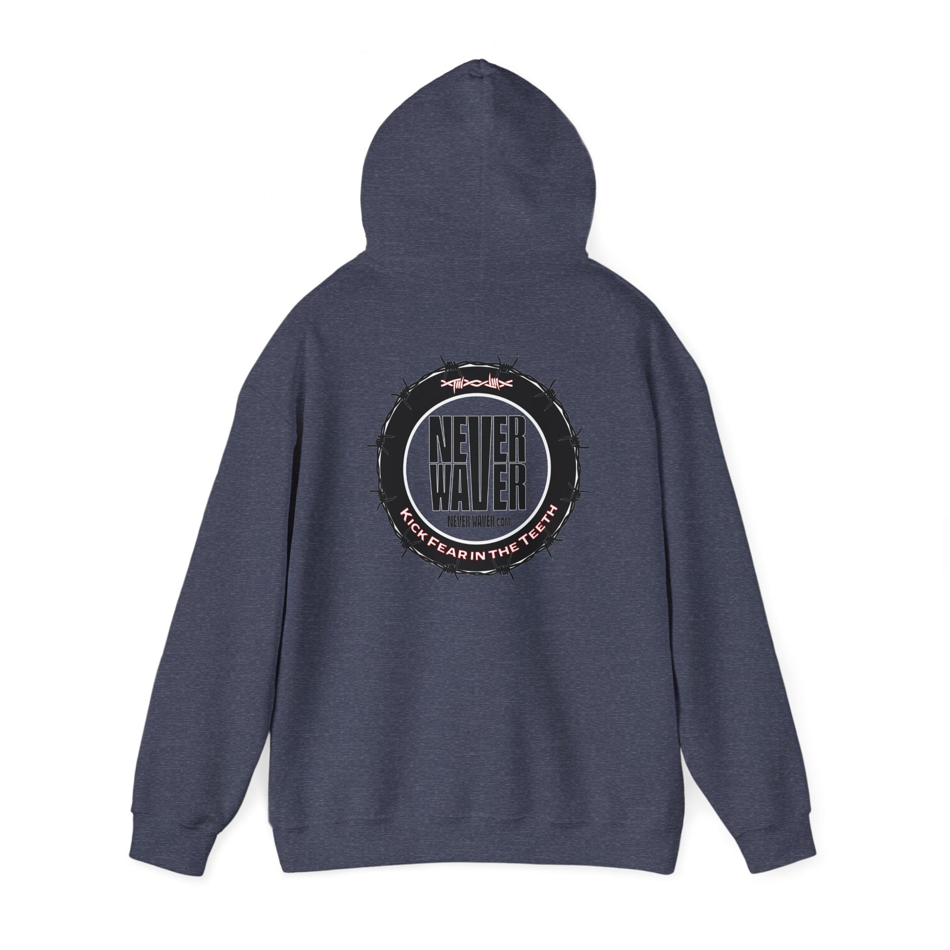 NEVER WAVER KICK FEAR IN THE TEETH Unisex Heavy Blend™ Hooded Sweatshirt - Never Waver