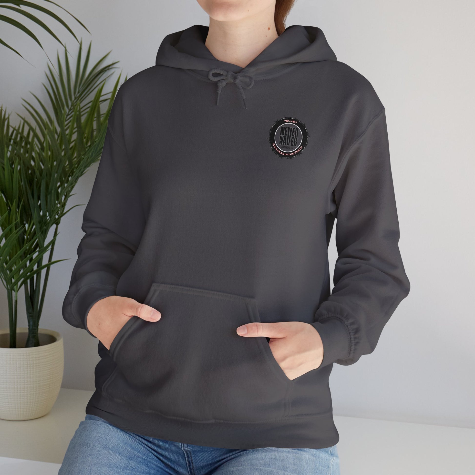 NEVER WAVER KICK FEAR IN THE TEETH Unisex Heavy Blend™ Hooded Sweatshirt - Never Waver