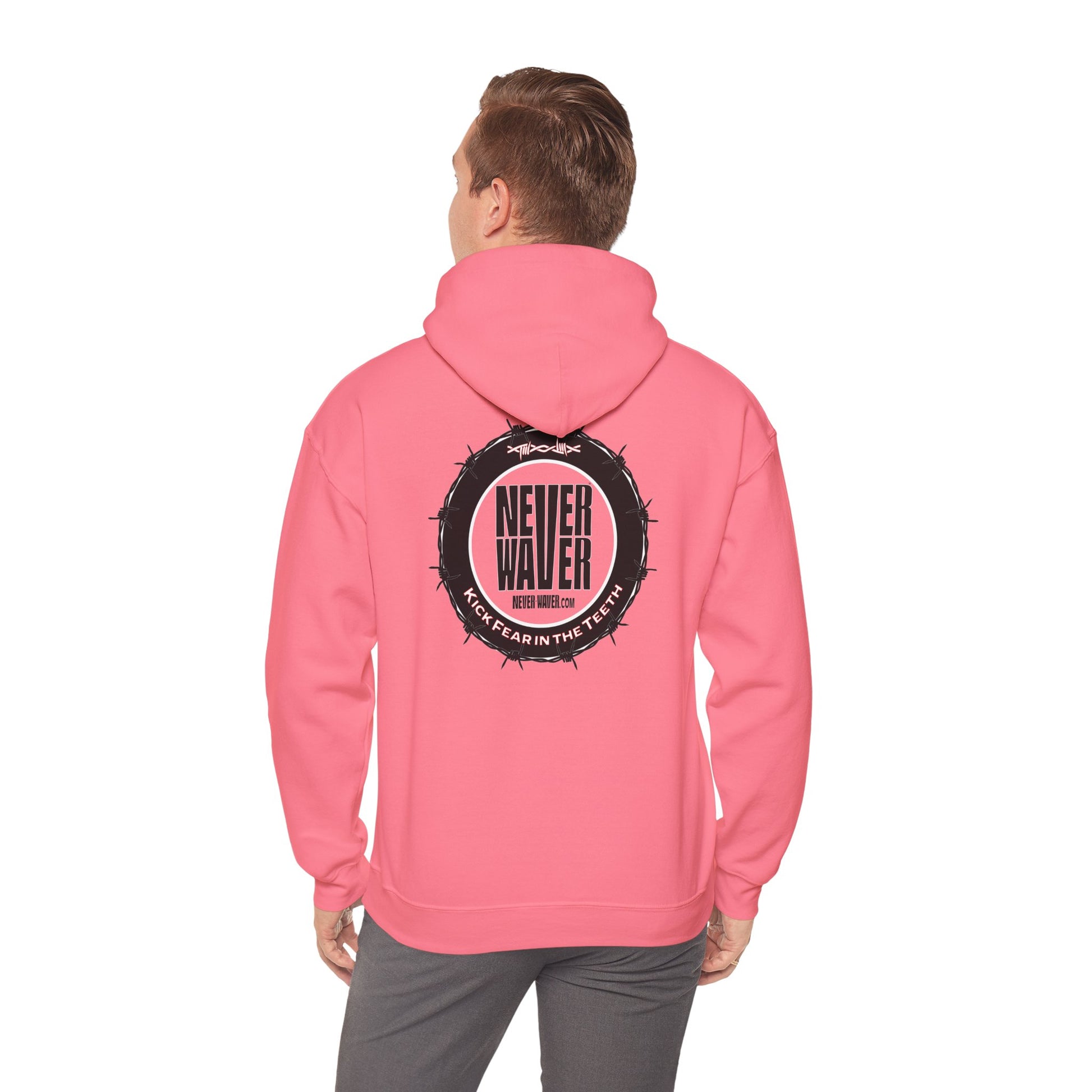 NEVER WAVER KICK FEAR IN THE TEETH Unisex Heavy Blend™ Hooded Sweatshirt - Never Waver