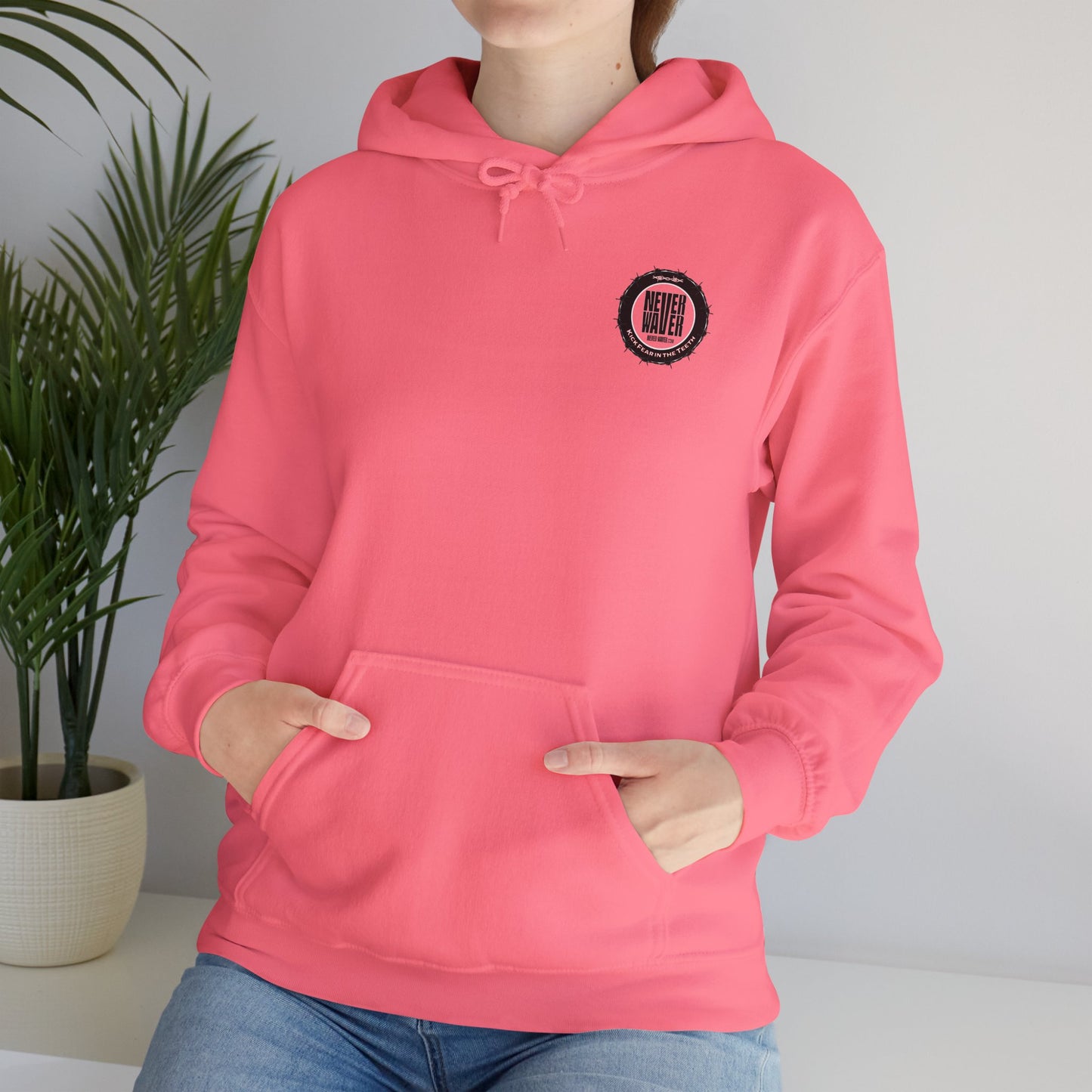 NEVER WAVER KICK FEAR IN THE TEETH Unisex Heavy Blend™ Hooded Sweatshirt - Never Waver