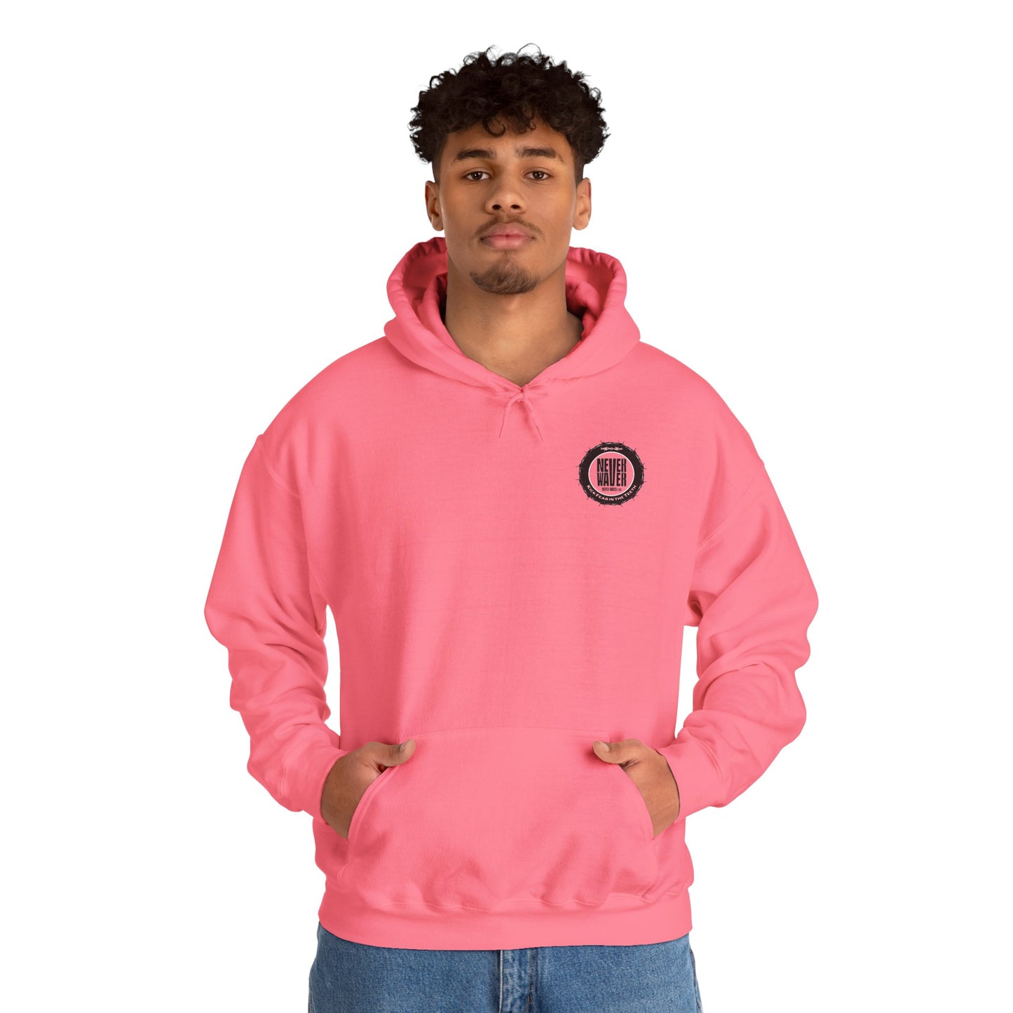 NEVER WAVER KICK FEAR IN THE TEETH Unisex Heavy Blend™ Hooded Sweatshirt - Never Waver