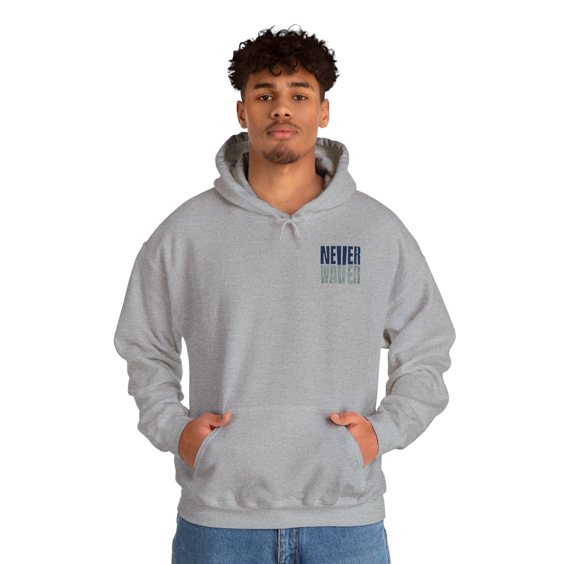 Seattle Fans Never Waver W-Leopard Football Unisex Heavy Blend™ Hooded Sweatshirt - Never Waver